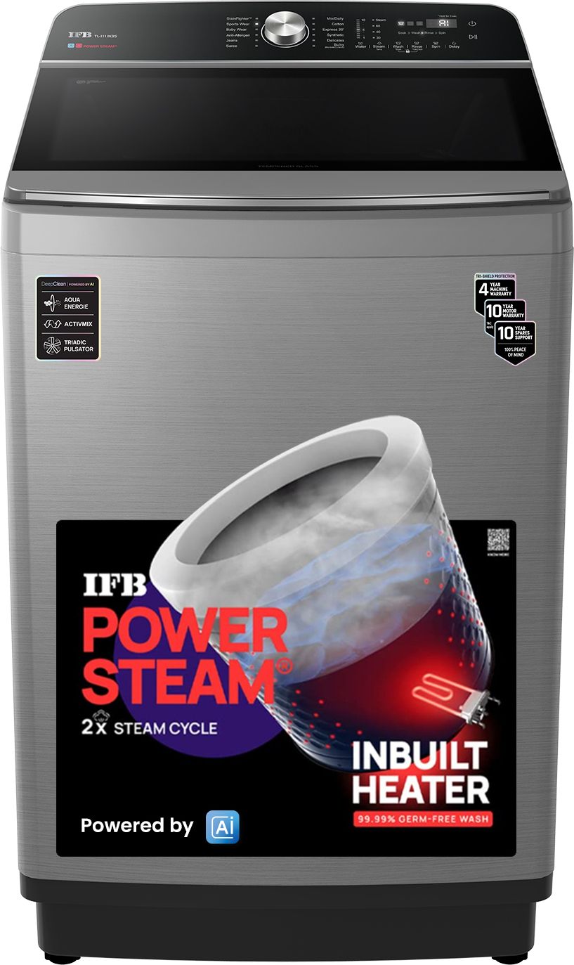 ifb 11 kg 5 Star with DeepClean Technology, Power Steam, AI Powered, Aqua Energie, 5D Wash Fully Automatic Top Load with In-built Heater Grey-picture-5