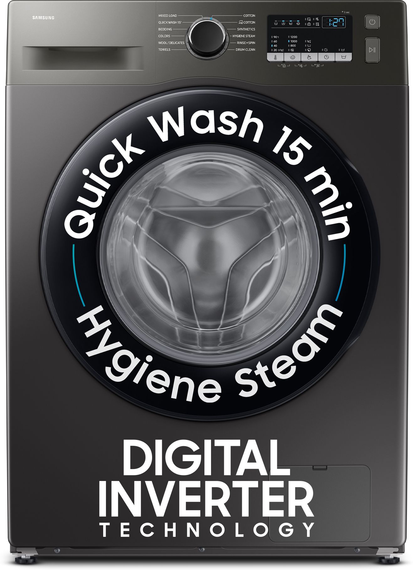 samsung 7 kg 5 Star, Hygiene Steam, Quick Wash, Digital Inverter Motor Fully Automatic Front Load with In-built Heater Grey-picture-20
