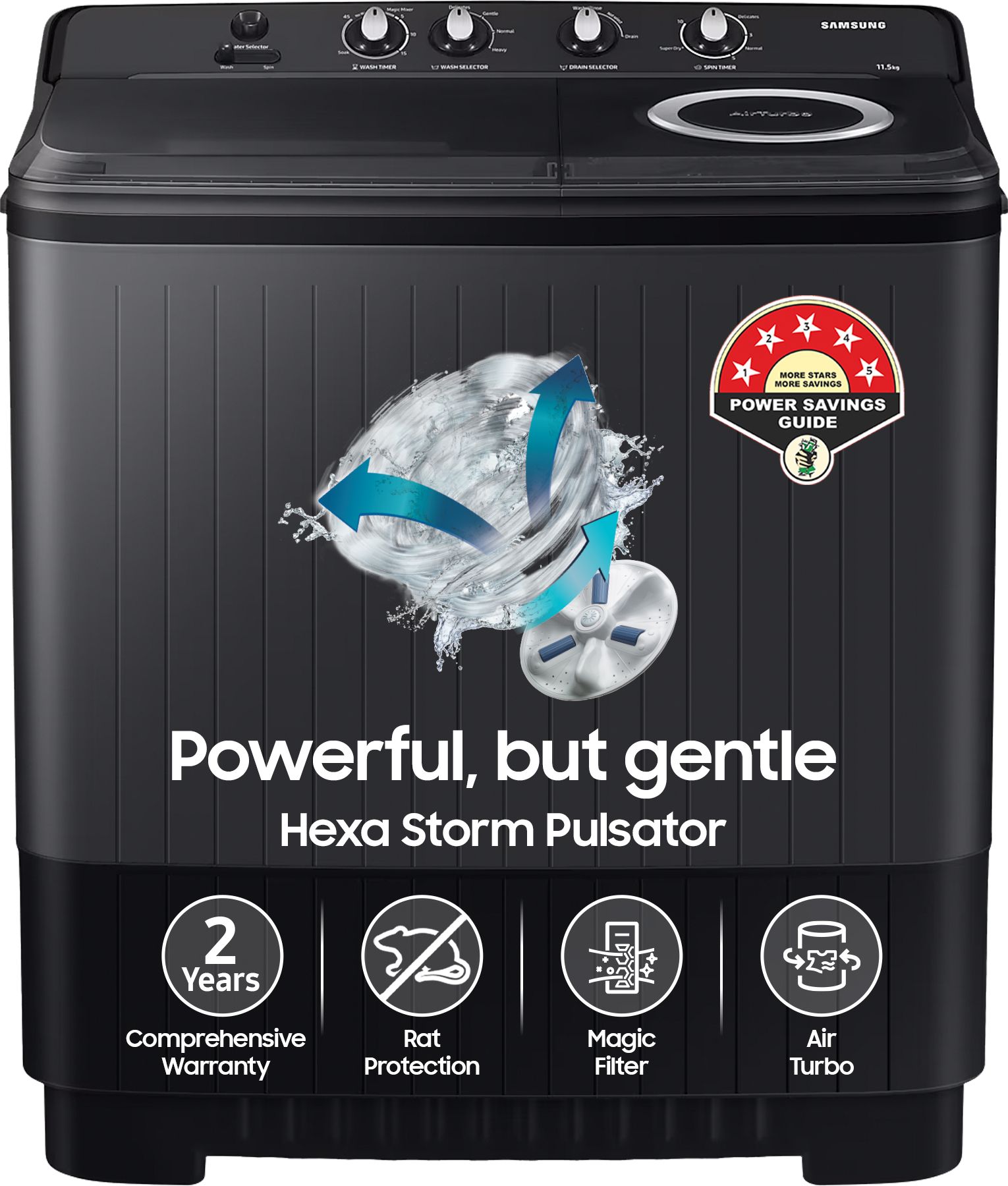 samsung 11.5 kg Semi Automatic Top Load Black, Grey-picture-37