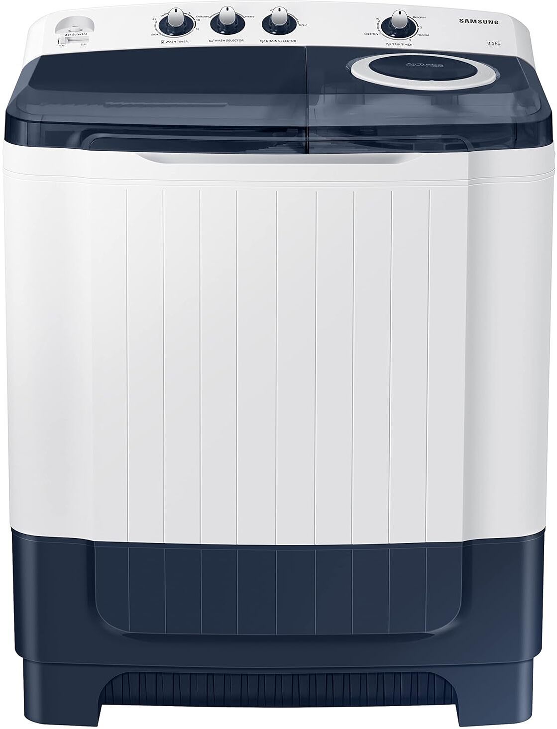 8.5 kg 5 Star Hexa Storm Pulsator Semi Automatic Top Load White, Grey-image-28