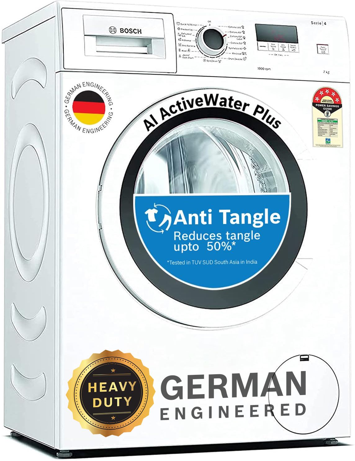7 kg Drive Motor, Anti Tangle, Anti Vibration Fully Automatic Front Load with In-built Heater White-image-35