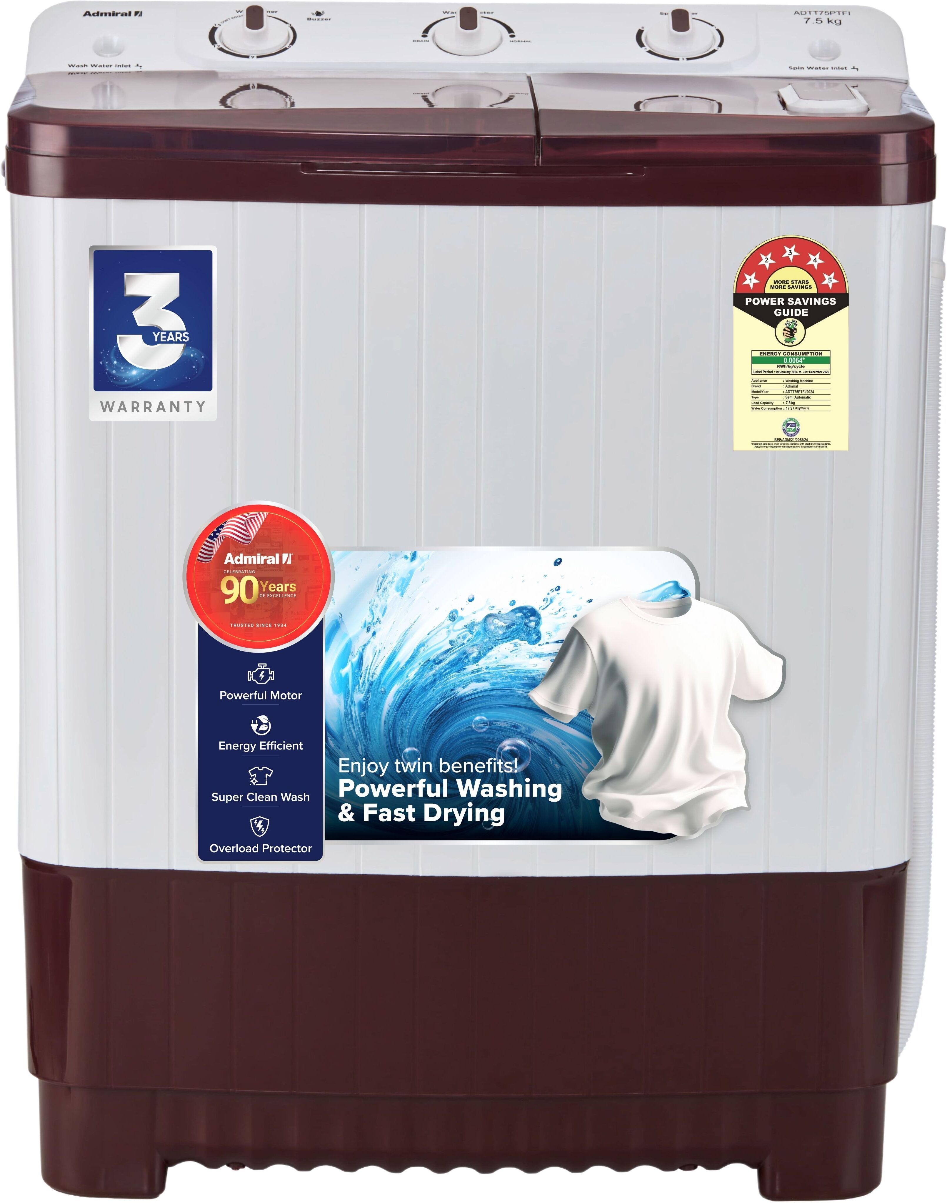 7.5 kg Semi Automatic Top Load White-image-30