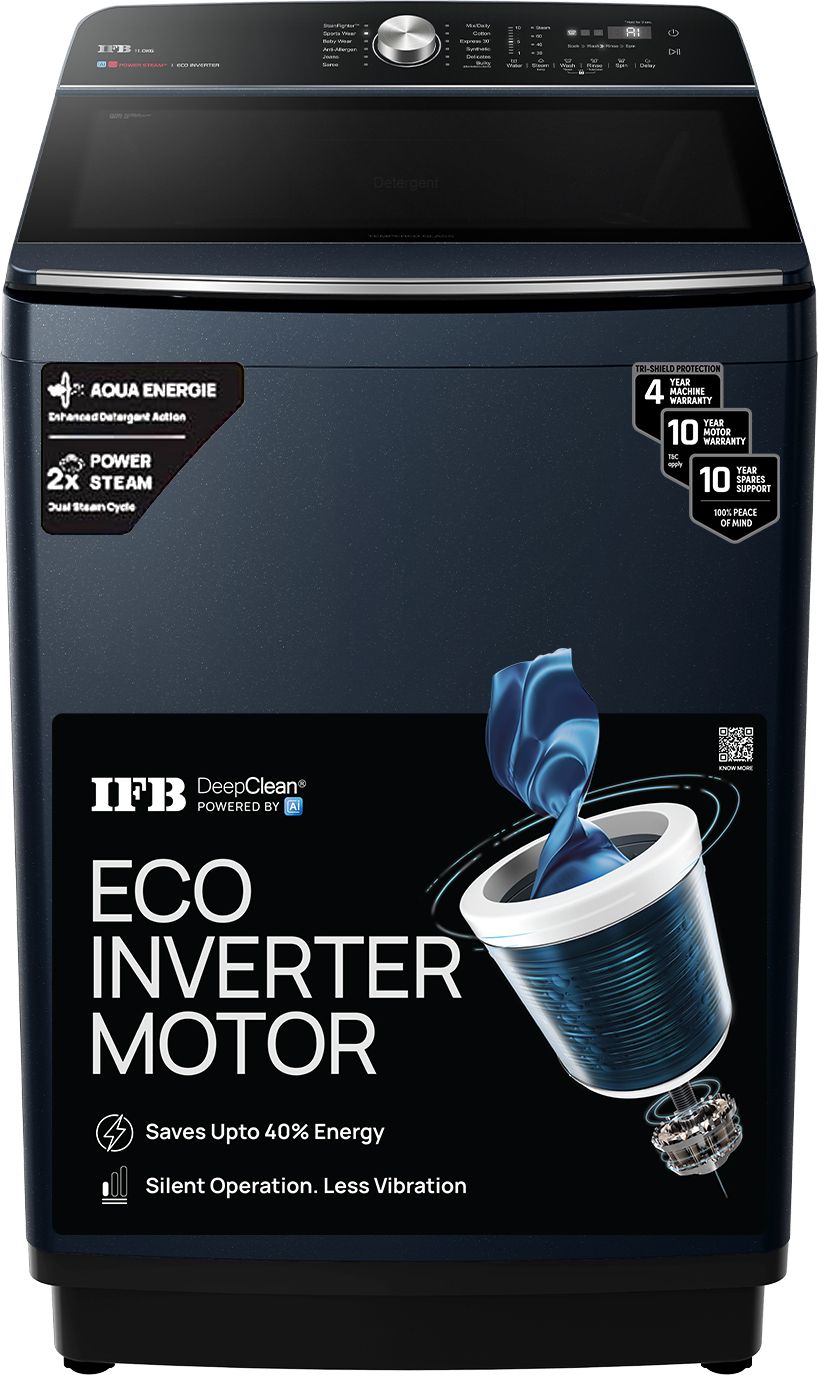 ifb 11 kg 5 Star AI Powered Deepclean Technology with Eco Inverter, Power Steam, Inbuilt Heater, Activmix Fully Automatic Top Load with In-built Heater Blue-picture-26