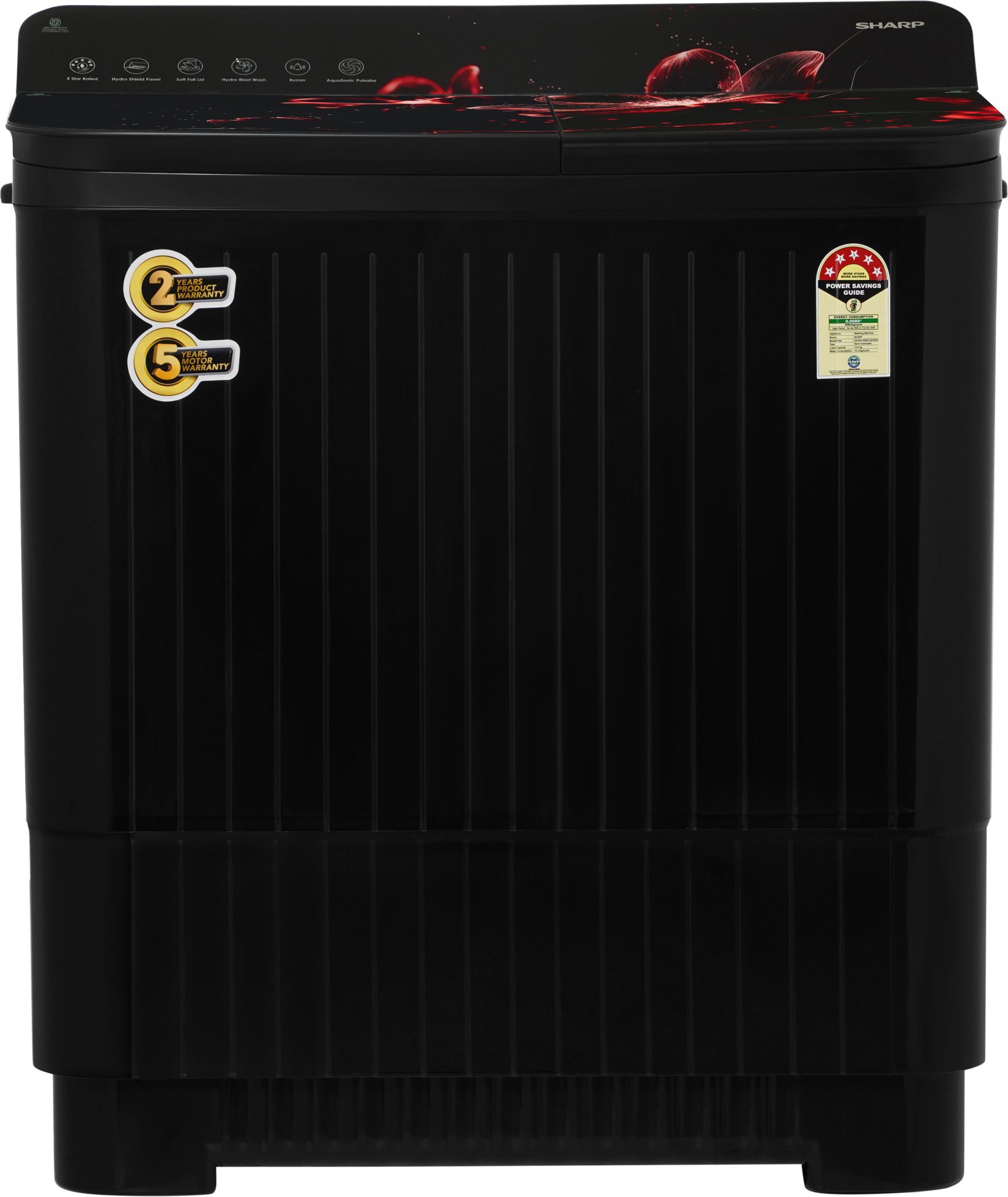 sharp 14 kg Semi Automatic Top Load Black-picture-31