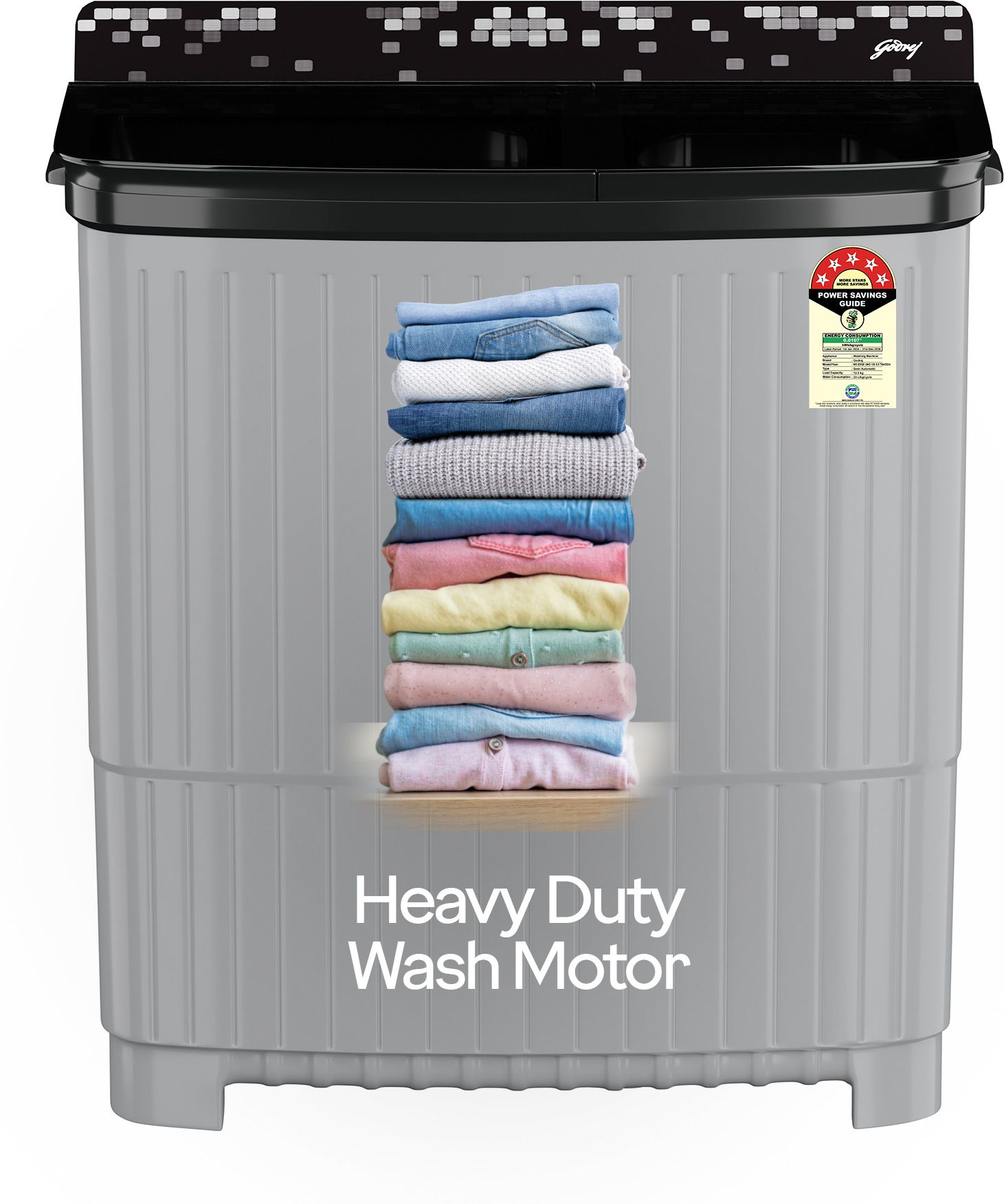 12 Kg 5 Star Aqua Power Pulsator With Air Dry & 4 Wash Programs Semi Automatic Top Load Black, Grey-image-43