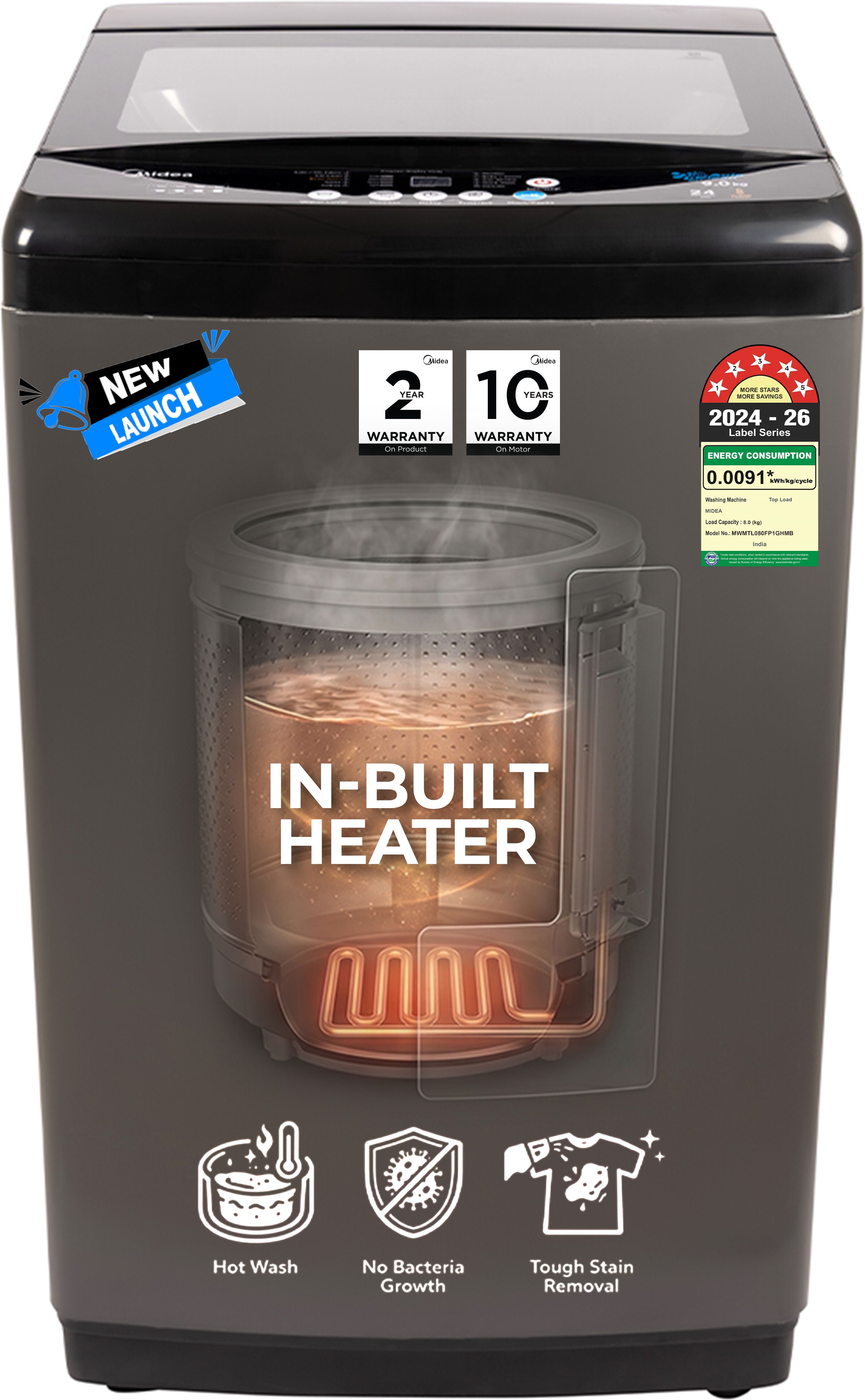 midea 8 kg Fully Automatic Top Load with In-built Heater Black-picture-25