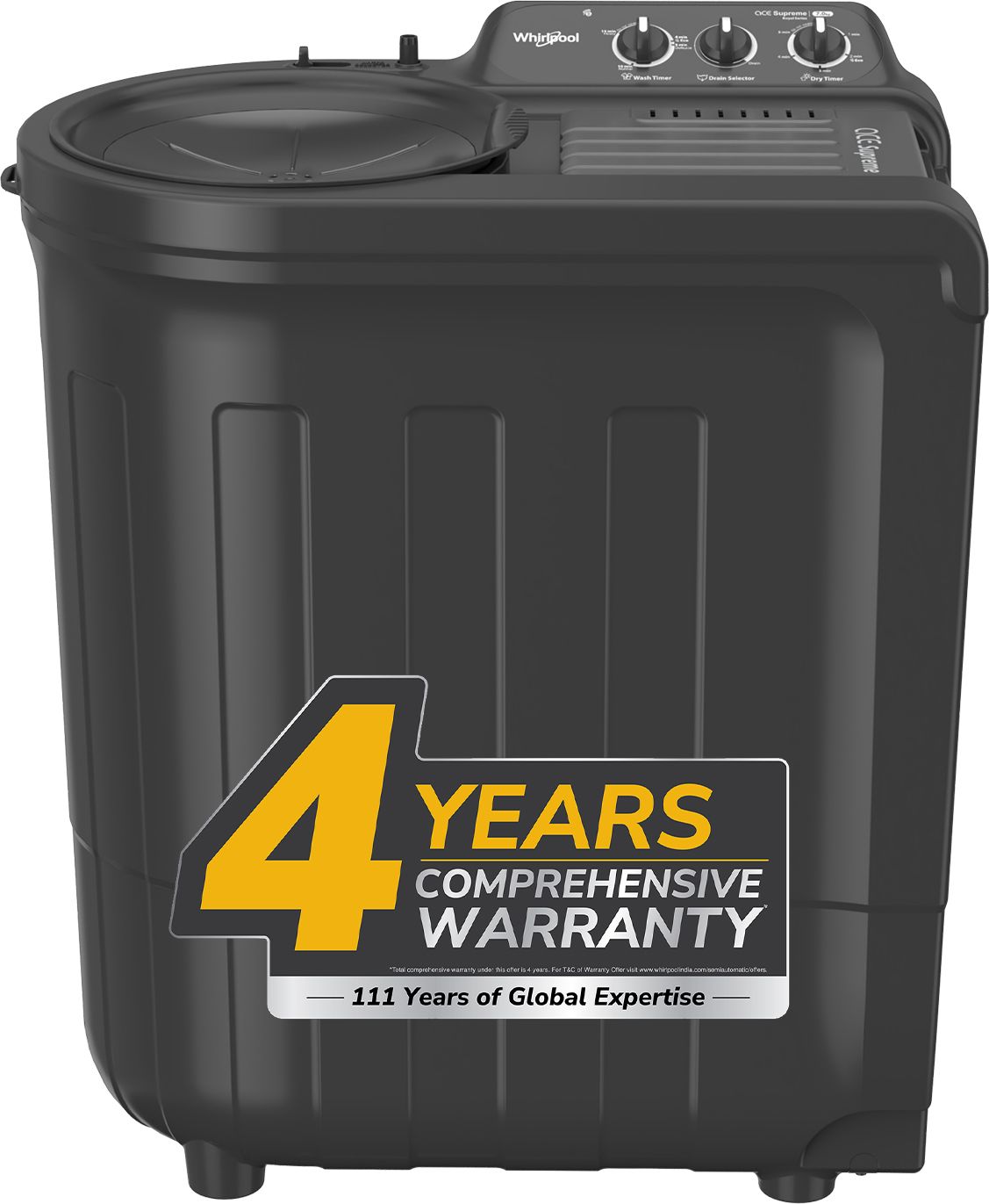7 kg 5 Star with Ace Wash Station, 1400 RPM Speed and Rust Proof Semi Automatic Top Load Grey-image-22