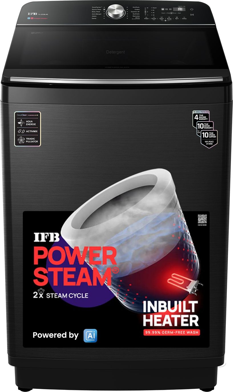 ifb 12 kg 5 Star with DeepClean Technology, Power Steam, AI Powered, Aqua Energie, 5D Wash Fully Automatic Top Load with In-built Heater Black-picture-20