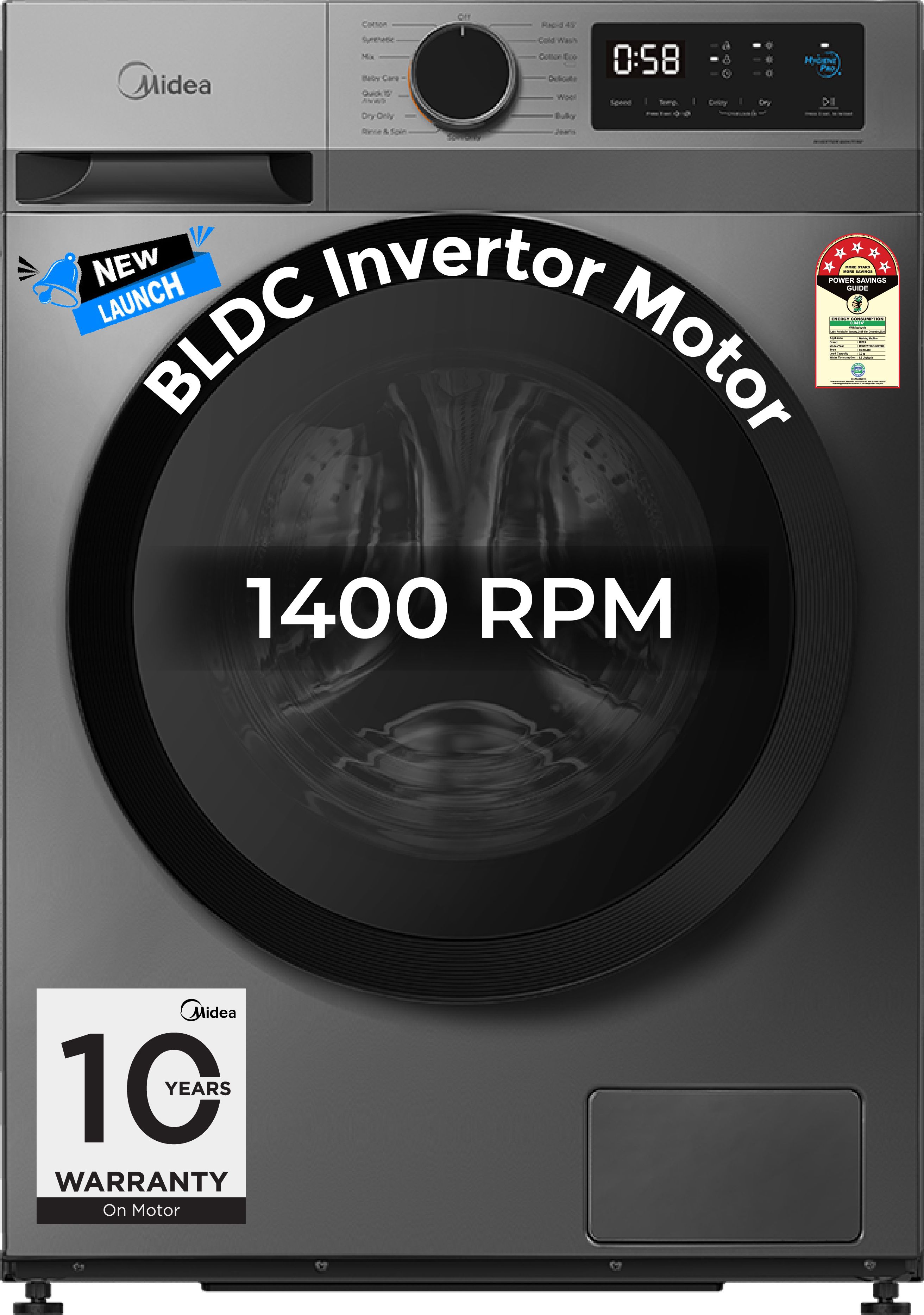 midea 7 kg Fully Automatic Front Load with In-built Heater Grey-picture-16