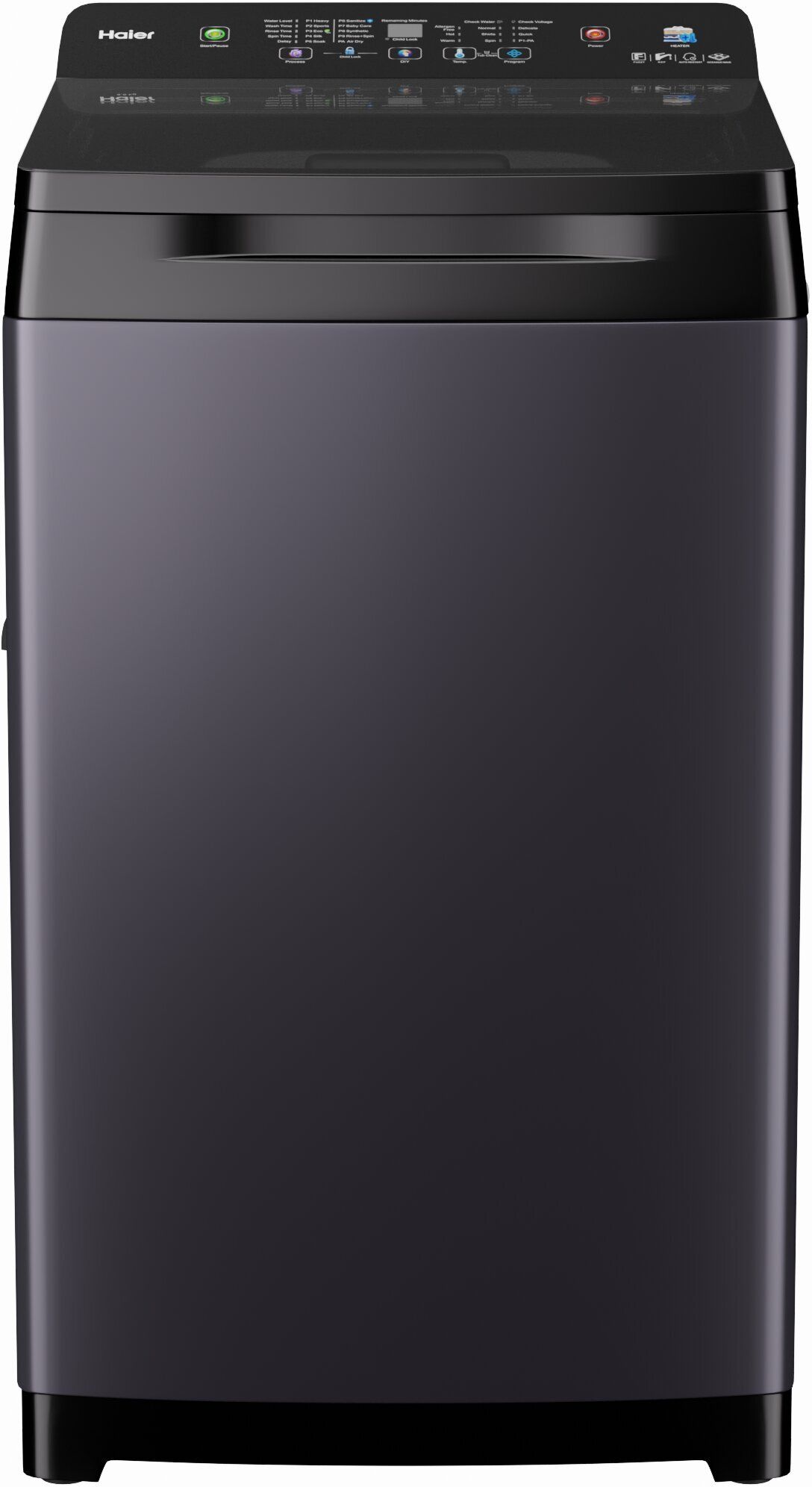 haier 9 kg Fully Automatic Top Load with In-built Heater Black-picture-32