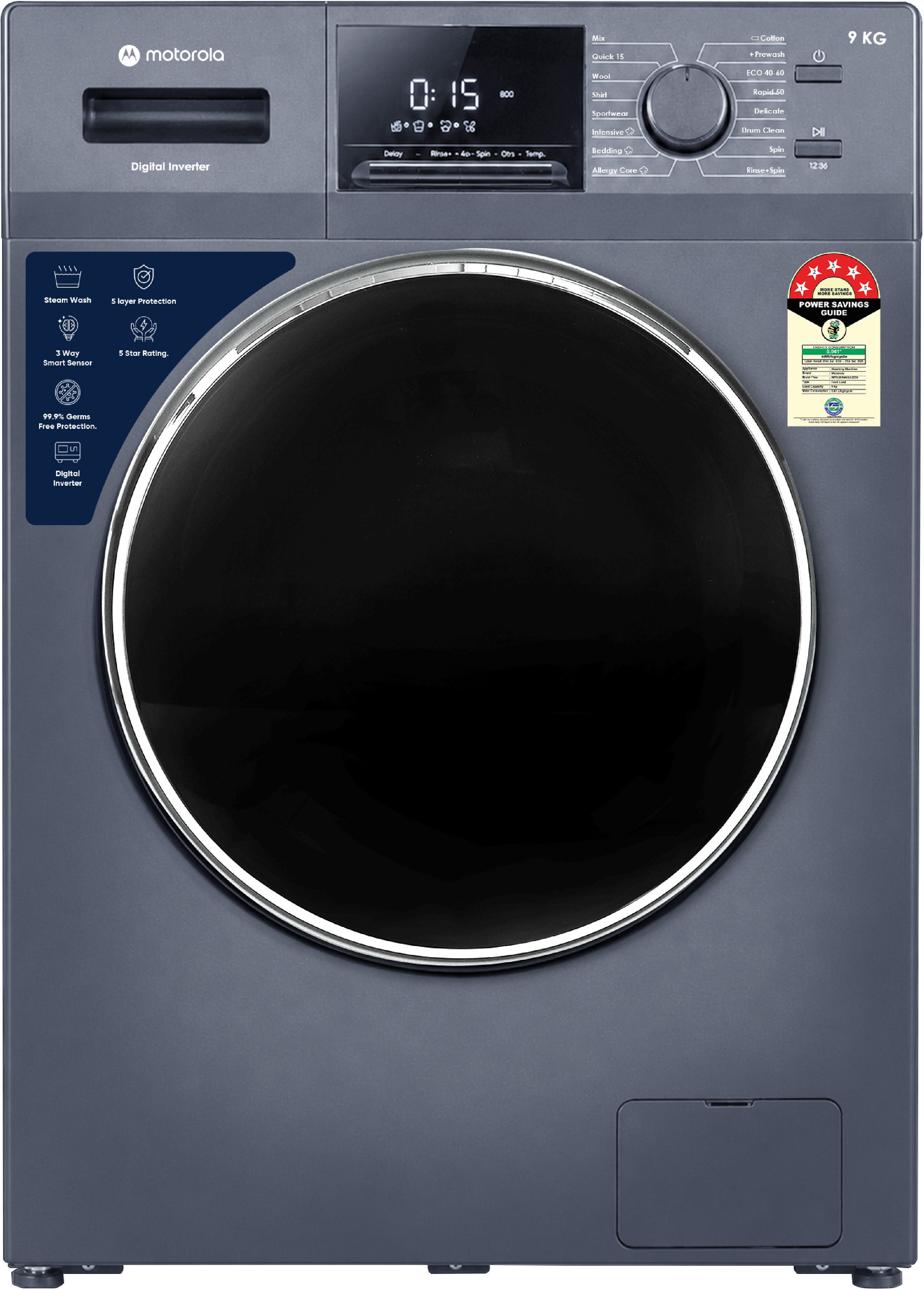 motorola 9 kg Fully Automatic Front Load with In-built Heater Blue-picture-21