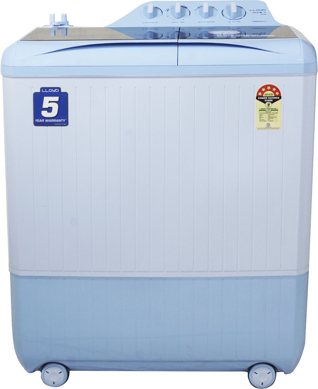 lloyd by havells 8.5 kg Toughened Glass Soft Closing Glass Lids, 1300 RPM, Soak Function, 3 Wash Programs, Magic Filter Semi Automatic Top Load Blue-picture-14