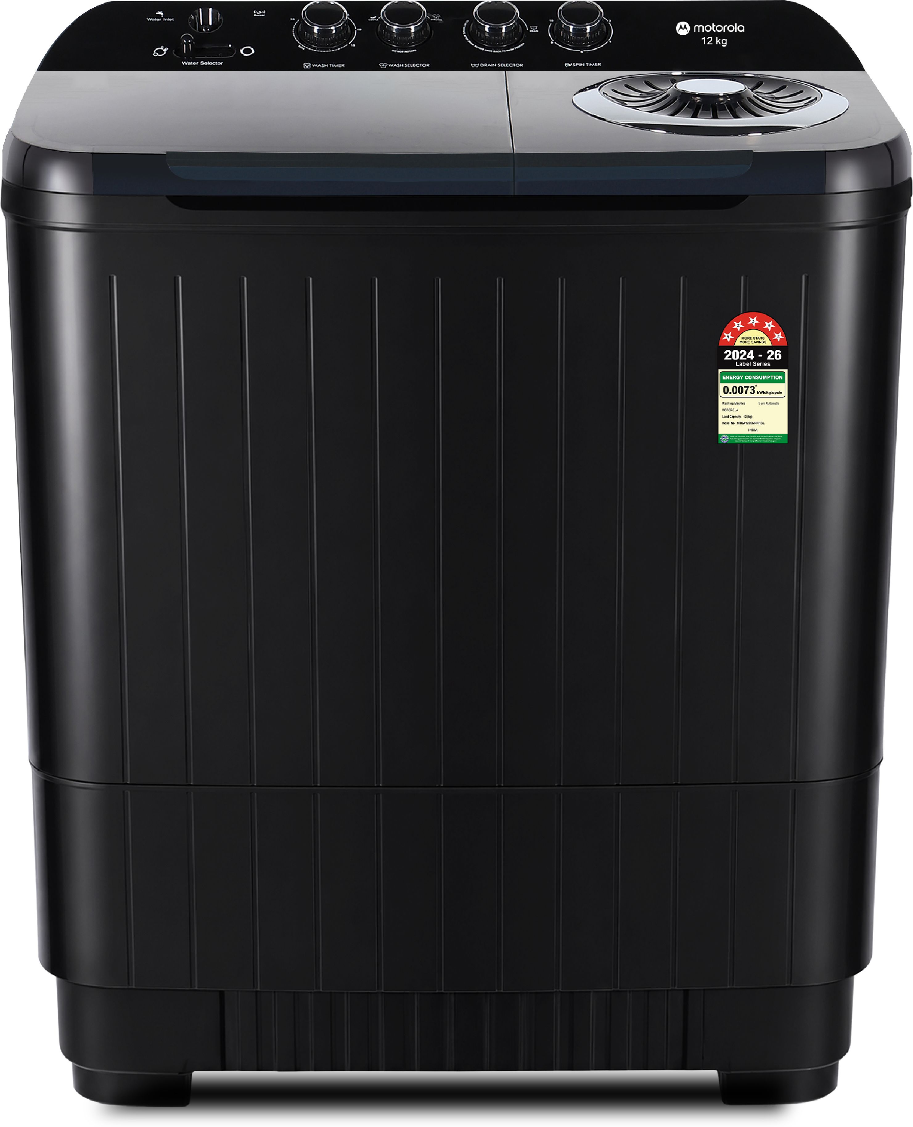 motorola 12 kg Semi Automatic Top Load Black-picture-16