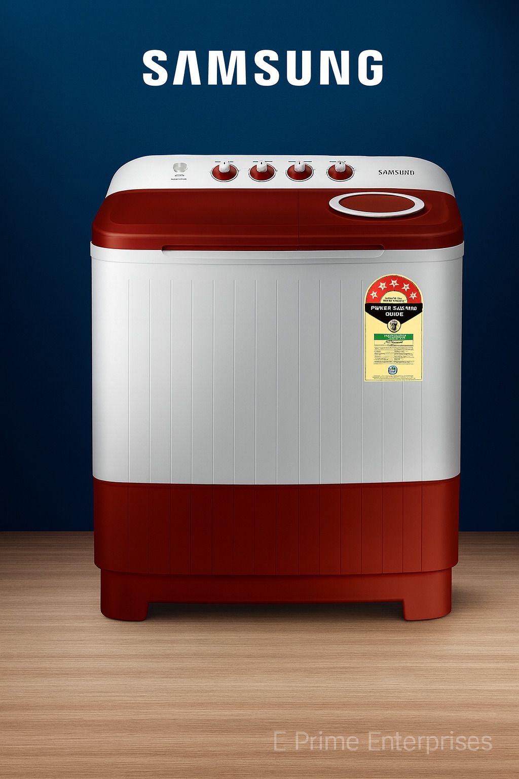 samsung 7 kg Semi Automatic Top Load Red, White-picture-20