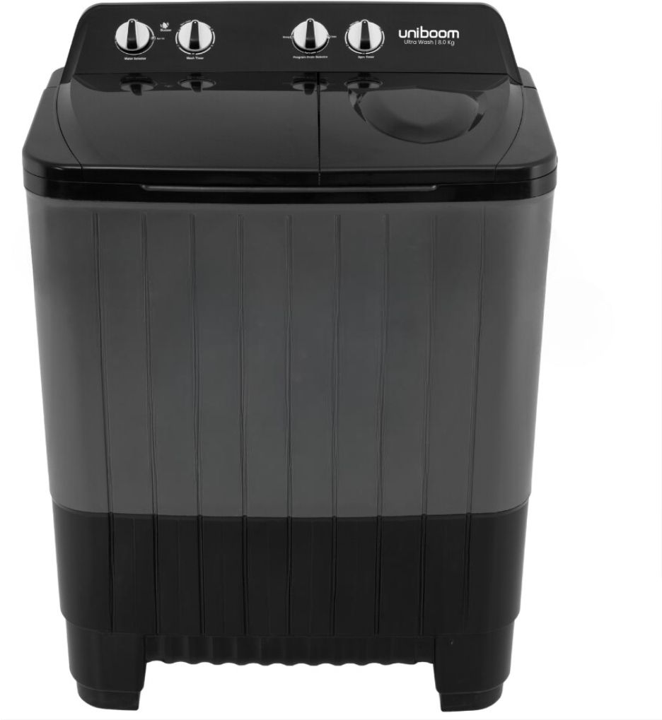 uniboom 8 kg Semi Automatic Top Load Grey, Black-picture-21