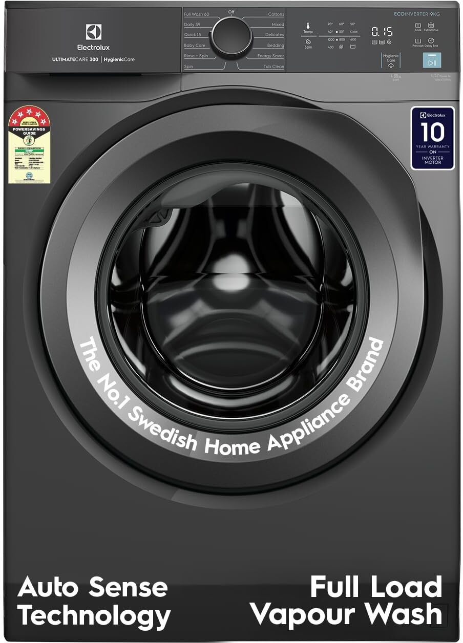 9 kg Fully Automatic Front Load with In-built Heater Silver-image-42