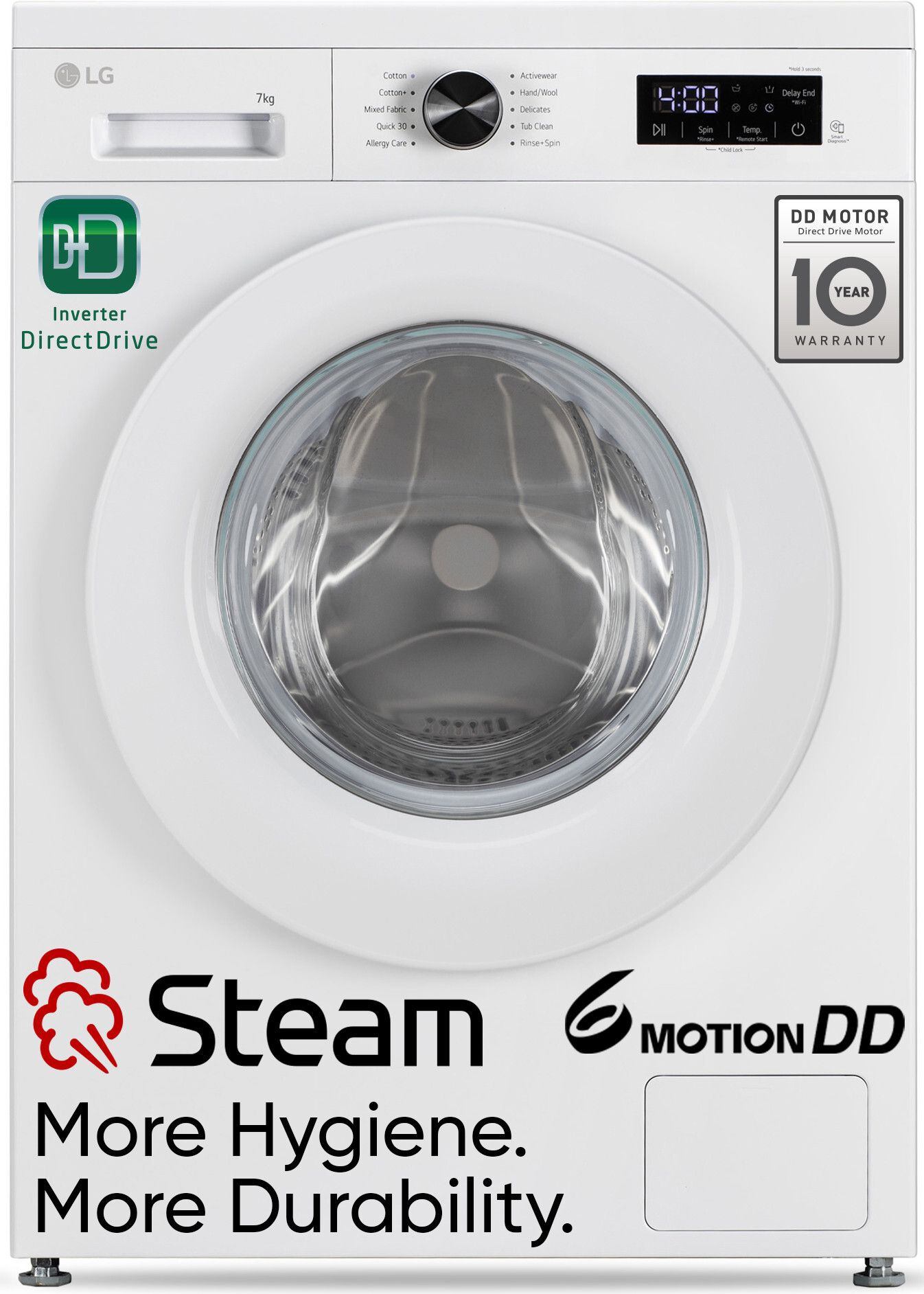 lg 7 kg 5 Star, Allergen free with Steam, Inverter Direct Drive - Less vibration, less noise, 6 Motion Direct Drive, Touch Panel, 1200 RPM, Essence Fully Automatic Front Load with In-built Heater White-picture-15