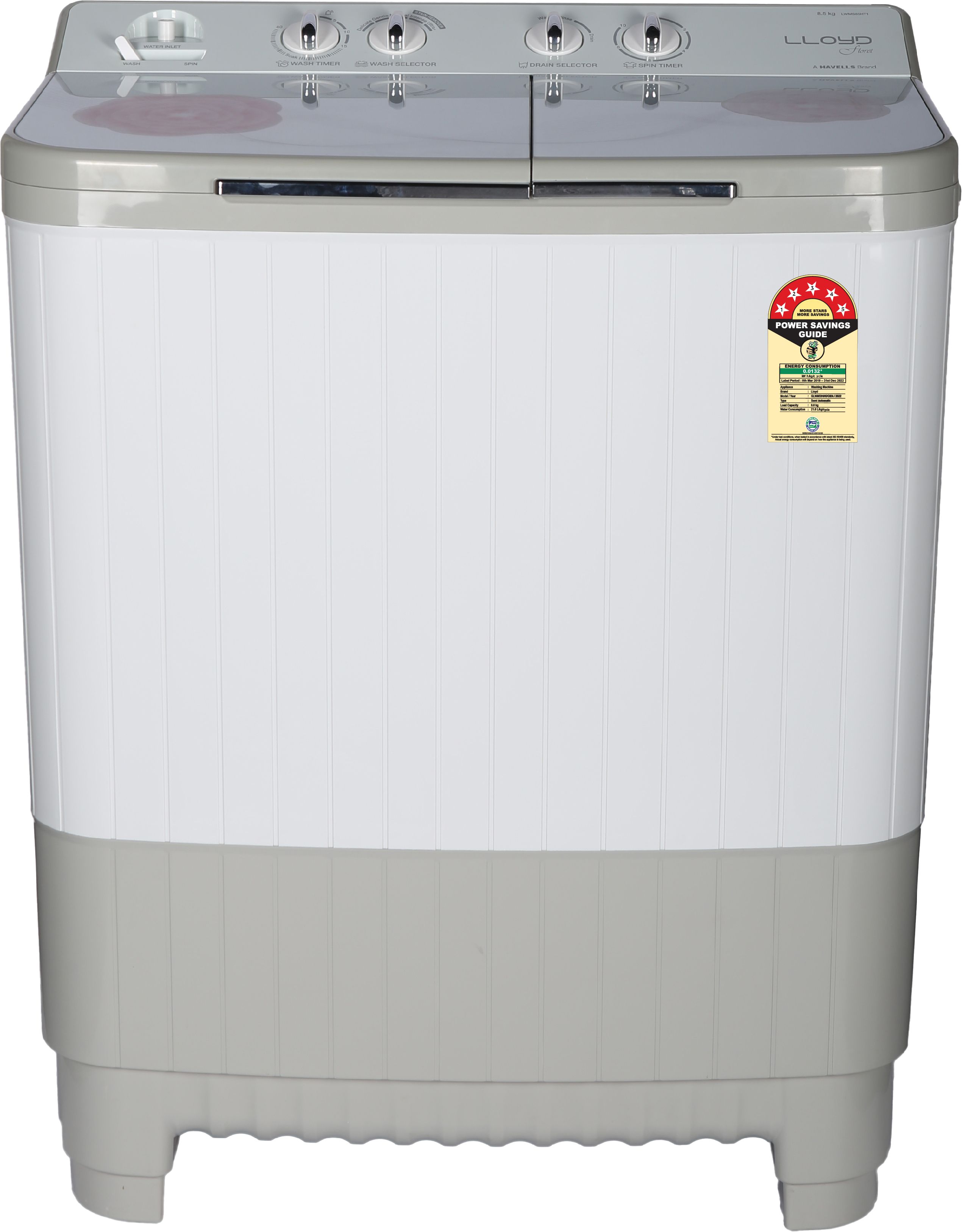lloyd by havells 9 kg Toughened Glass Soft Closing Glass Lids, 1300 RPM, Soak Function, 5 Wash Programs, Memory Back-up, Magic Filter Semi Automatic Top Load Grey, White-picture-21