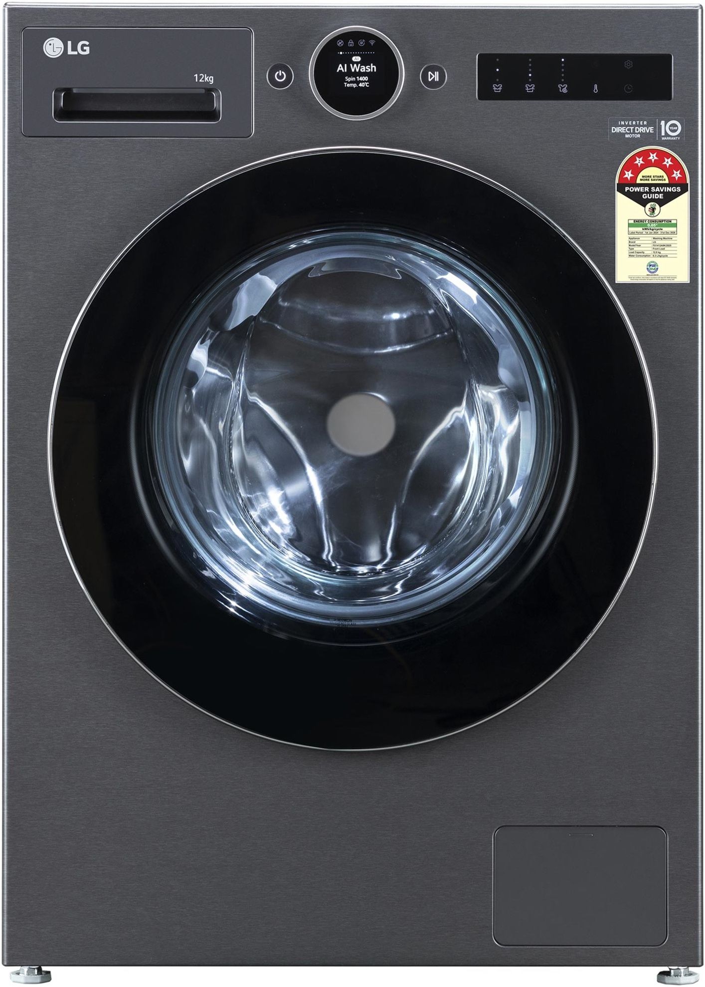 lg 12 kg Fully Automatic Front Load with In-built Heater Black-picture-22