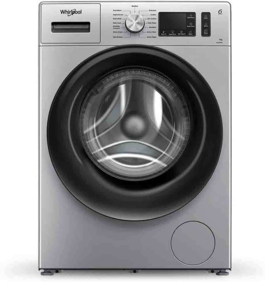 7 kg Fully Automatic Front Load with In-built Heater Silver-image-29