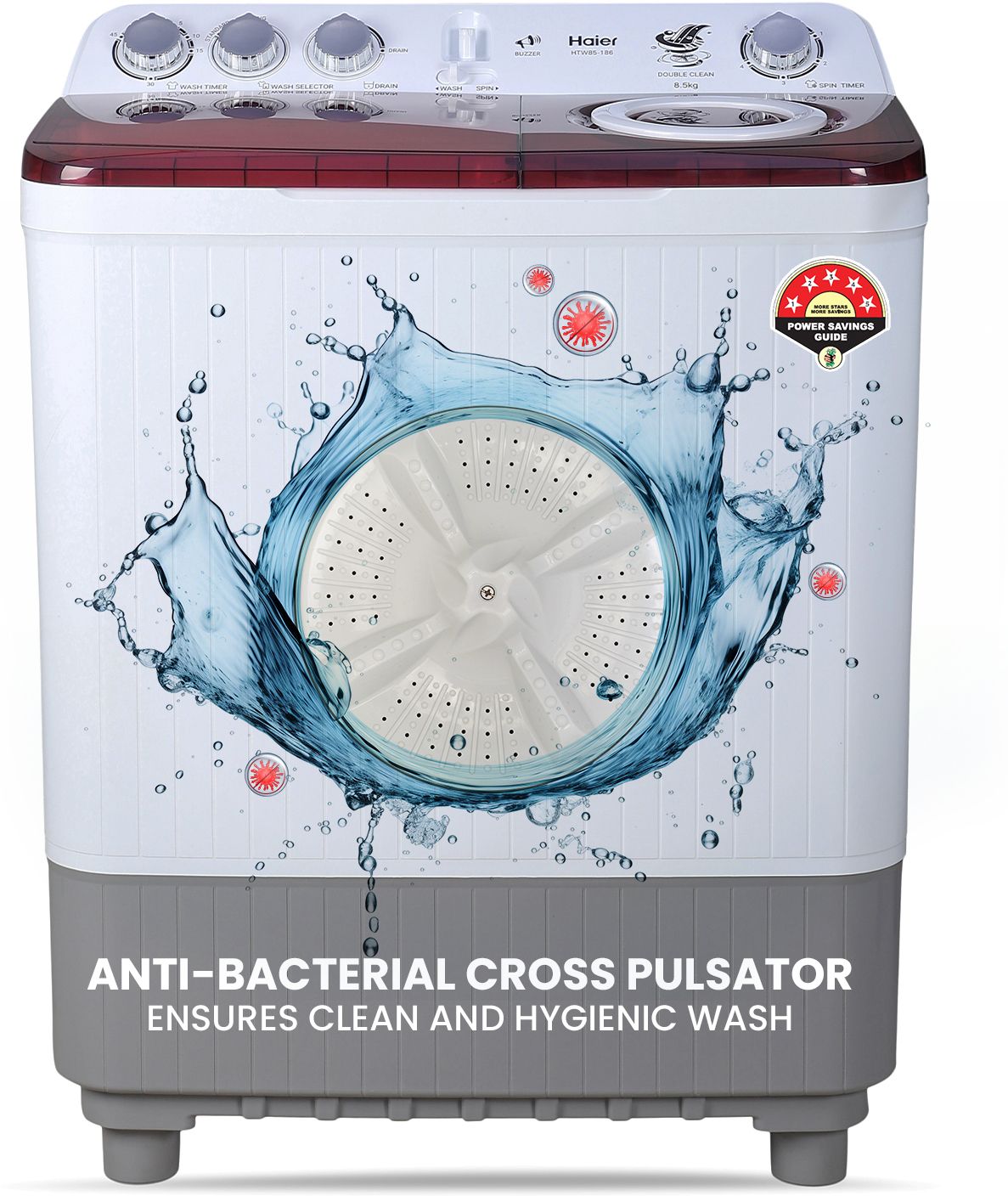 haier 9 kg Oxyi Dry Technology, 1300 RPM, Spray Function, Wash Programs, Magic Filter, Rat Mesh Semi Automatic Top Load White-picture-12