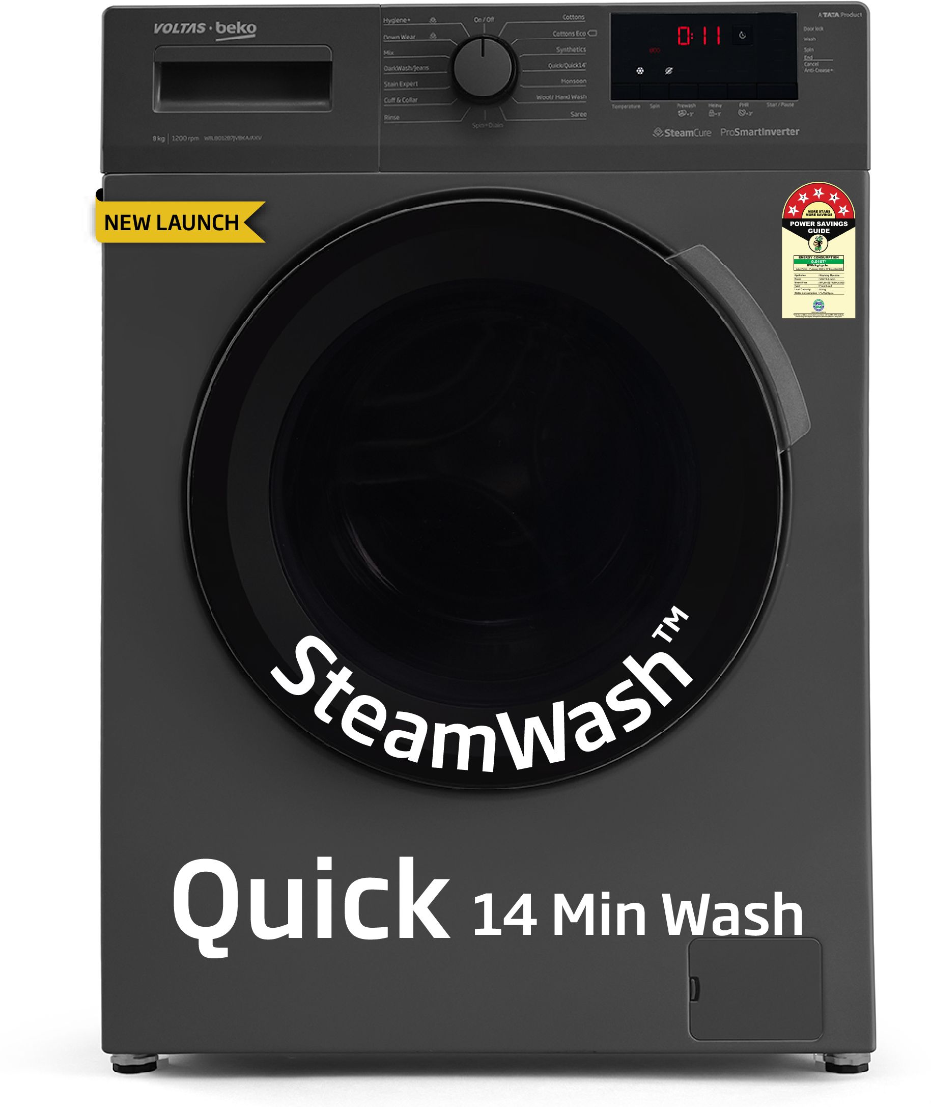 8 kg Fully Automatic Front Load with In-built Heater Grey-image-23