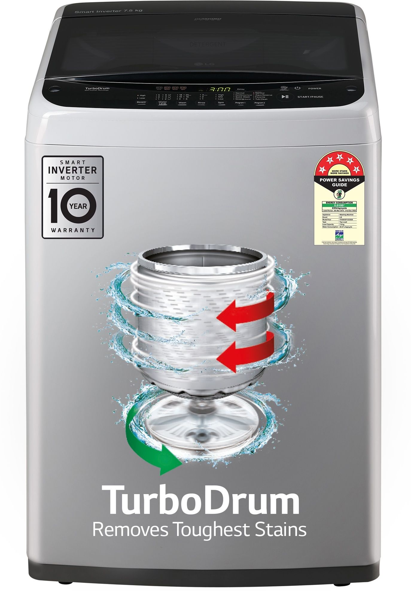 lg 7.5 kg Fully Automatic Top Load Grey-picture-3