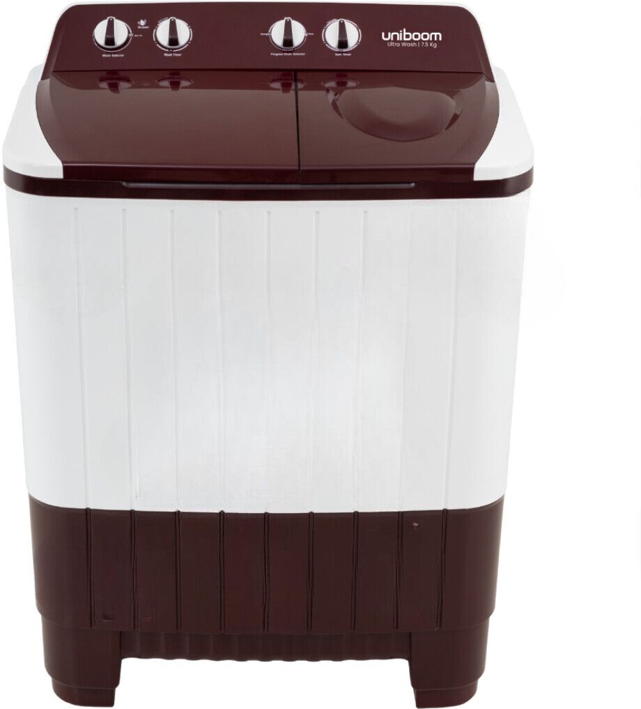 uniboom 7.5 kg Semi Automatic Top Load Maroon, White-picture-14