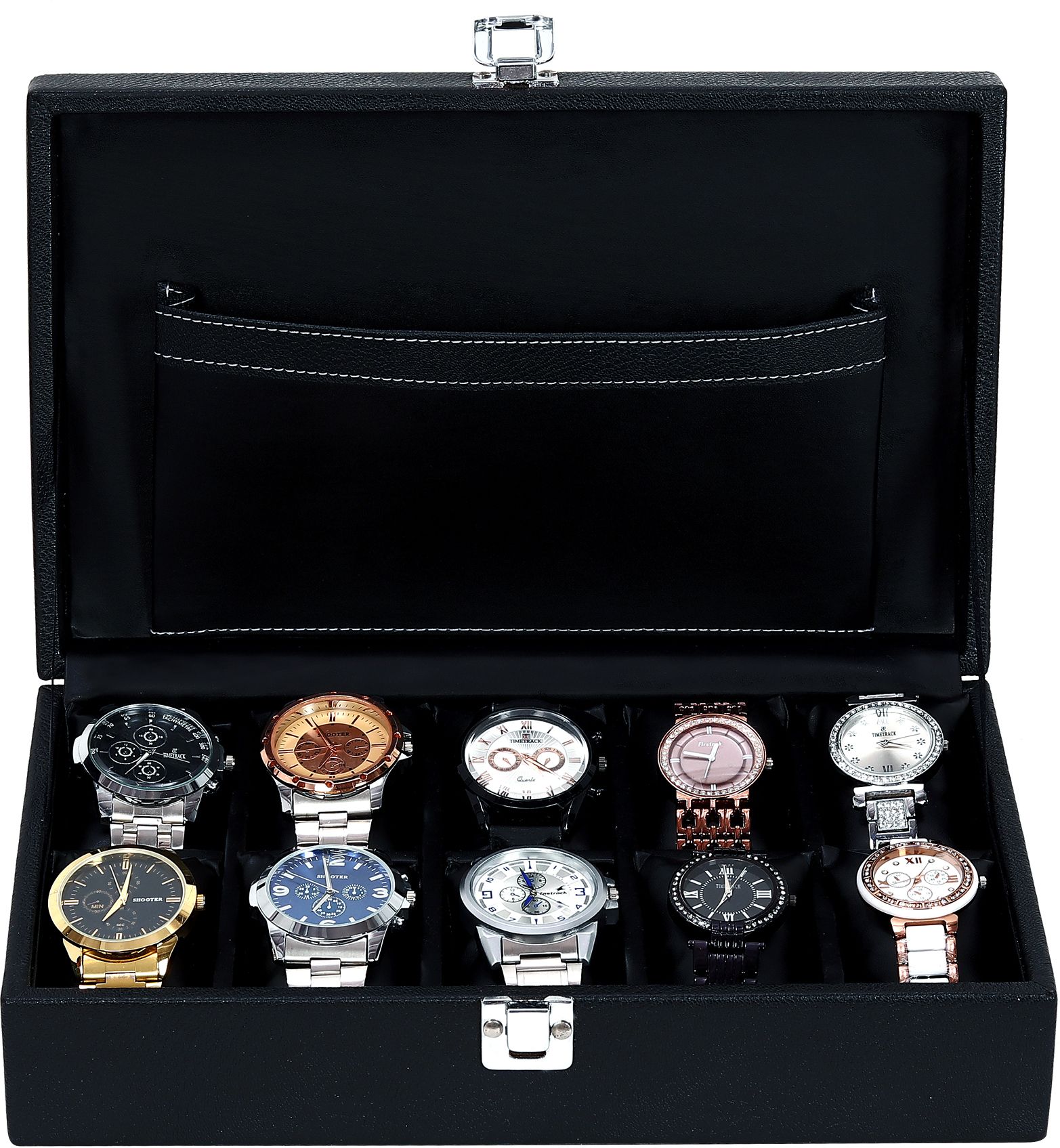 Storage Organizer For Men & Women Hand Crafted in High Quality Leather Watch Box-image-20