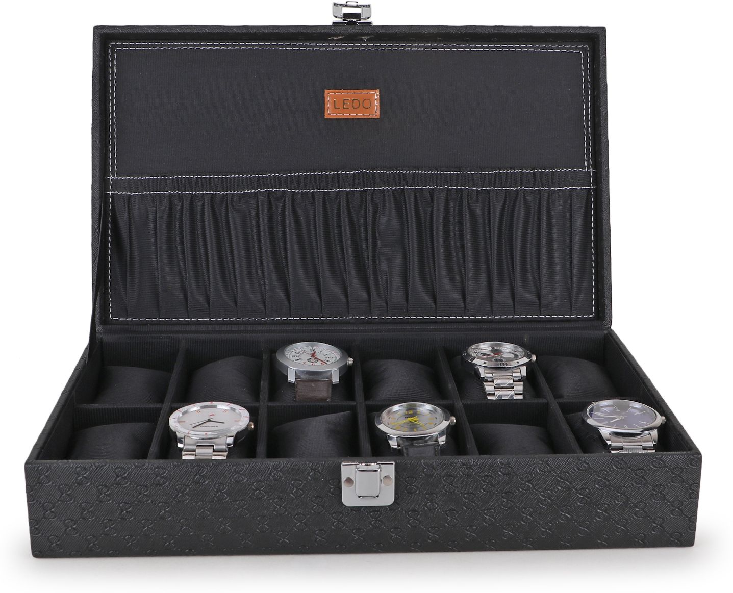 ledo Men's and Women's Watch Box Organizer Case In 12 Slots of watches In PU Leather Watch Box-picture-15