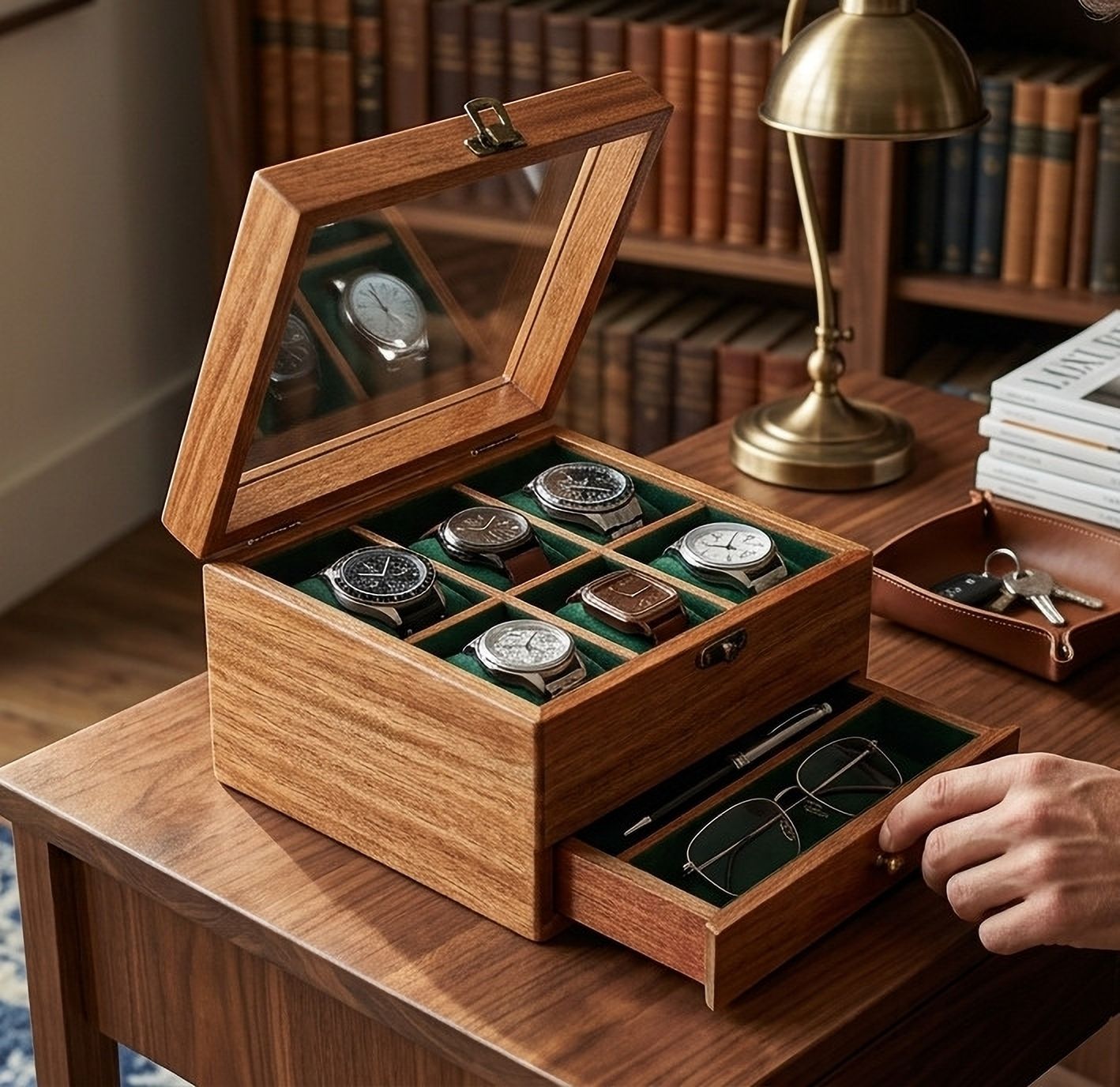 Heritage 6 – Mango Wood Watch Vault Watch Box-image-9