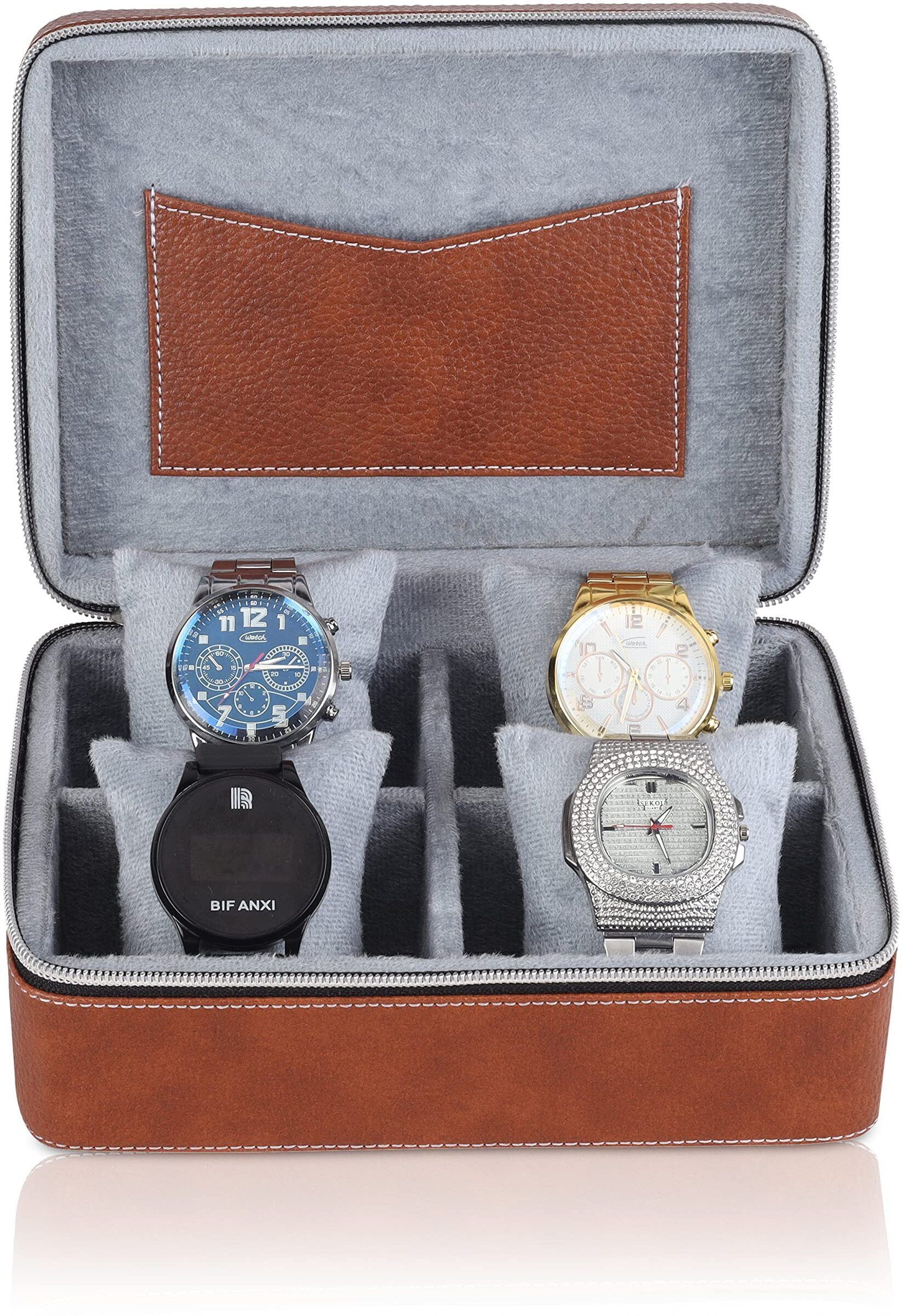 Watch Box | Watch Holder | Watch Box Organizer with 4 Slots Watch Box-image-34