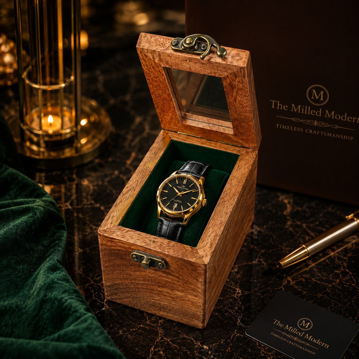 Tmm- Royal Glass Lid Watch Box Watch Box-image-25