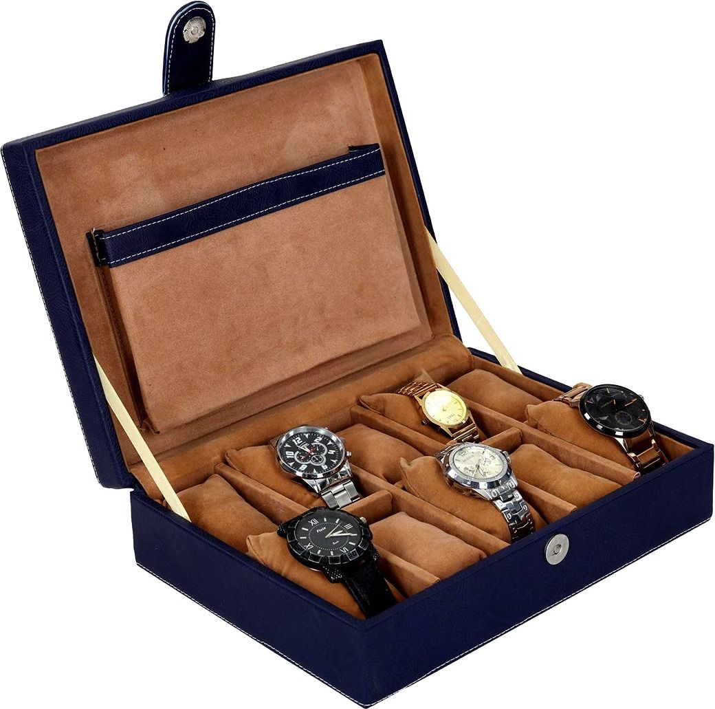 leather world Watch Box Organizer, Watch Box 10 Slot , Luxury watch box for Men, Wrist Watch Box-picture-11