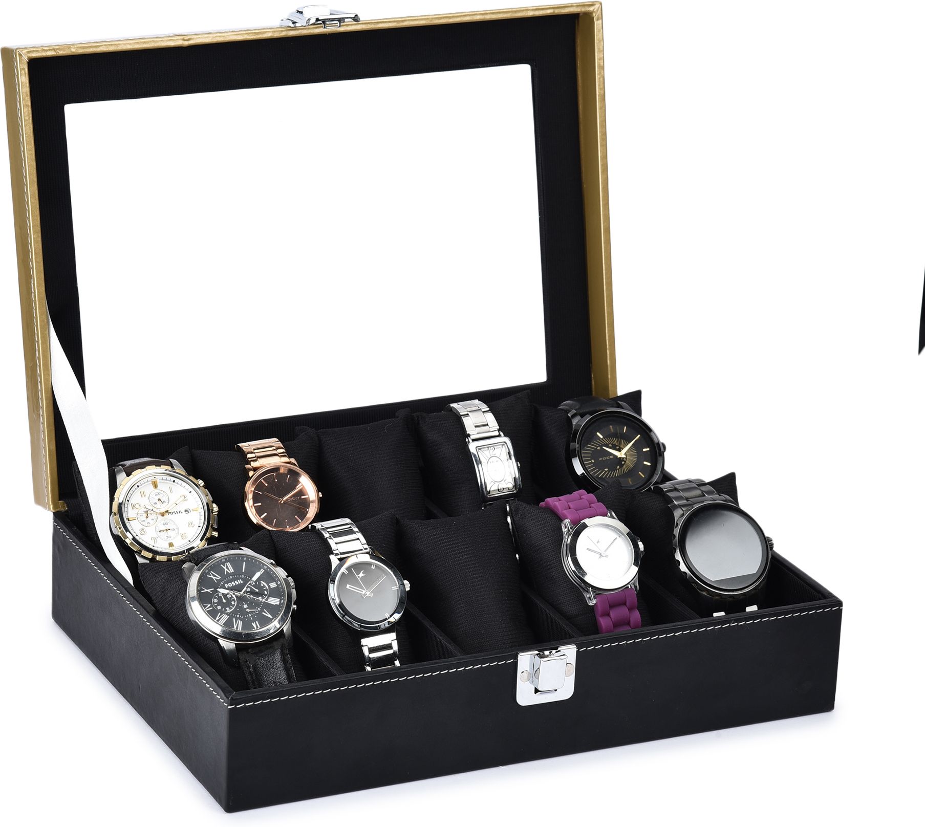 Black & Tan Patti Design Watch Box-image-35