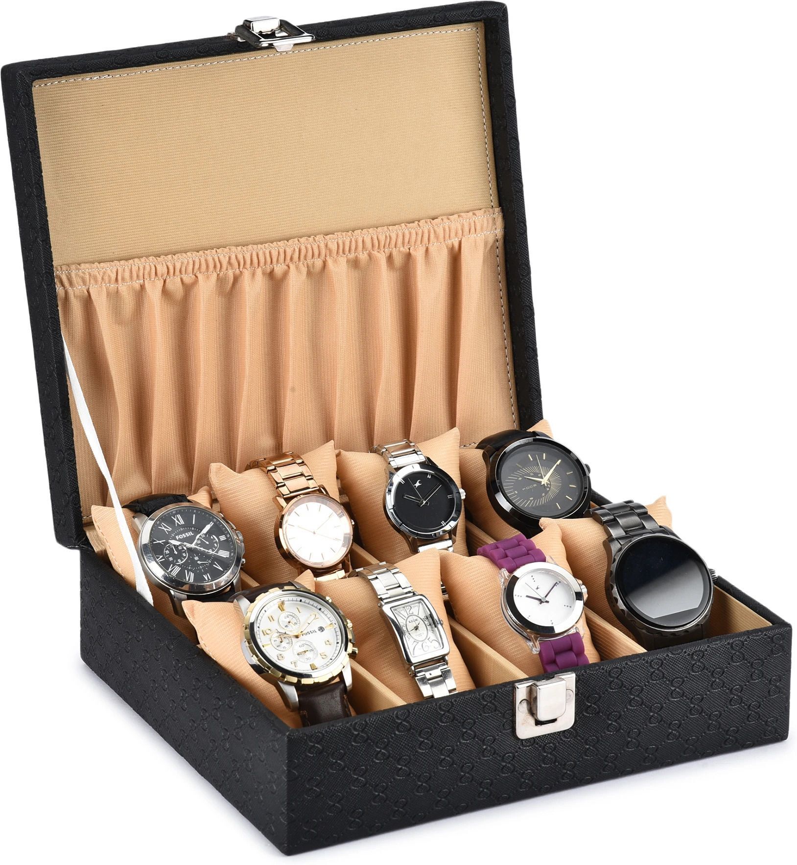 Black Color Design Organizer Watch Box-image-48