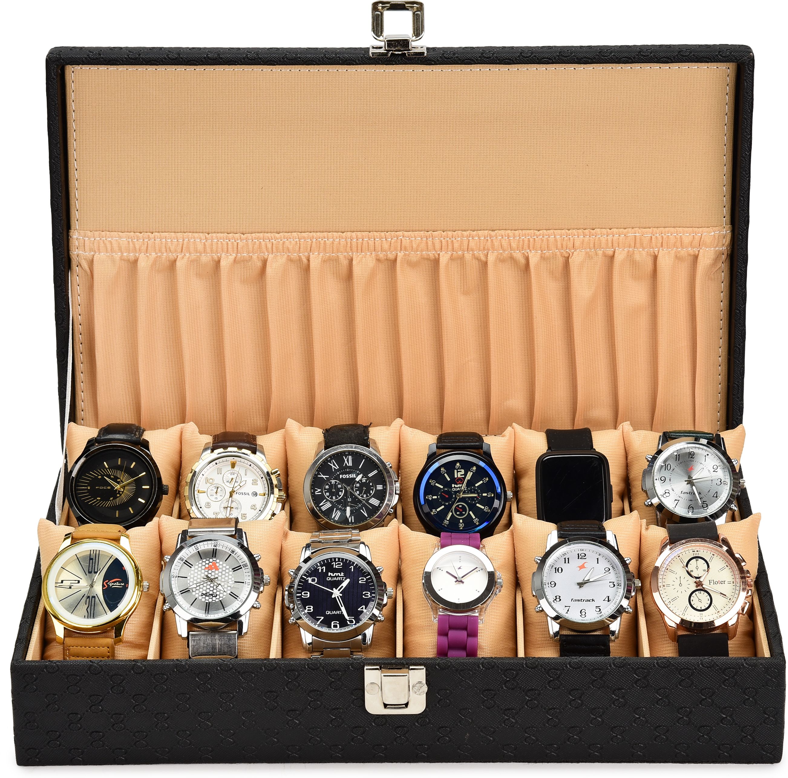 alika Royal Black Watch Case, Watch Organiser for Men`s and Women`s M F Watch Box-picture-14