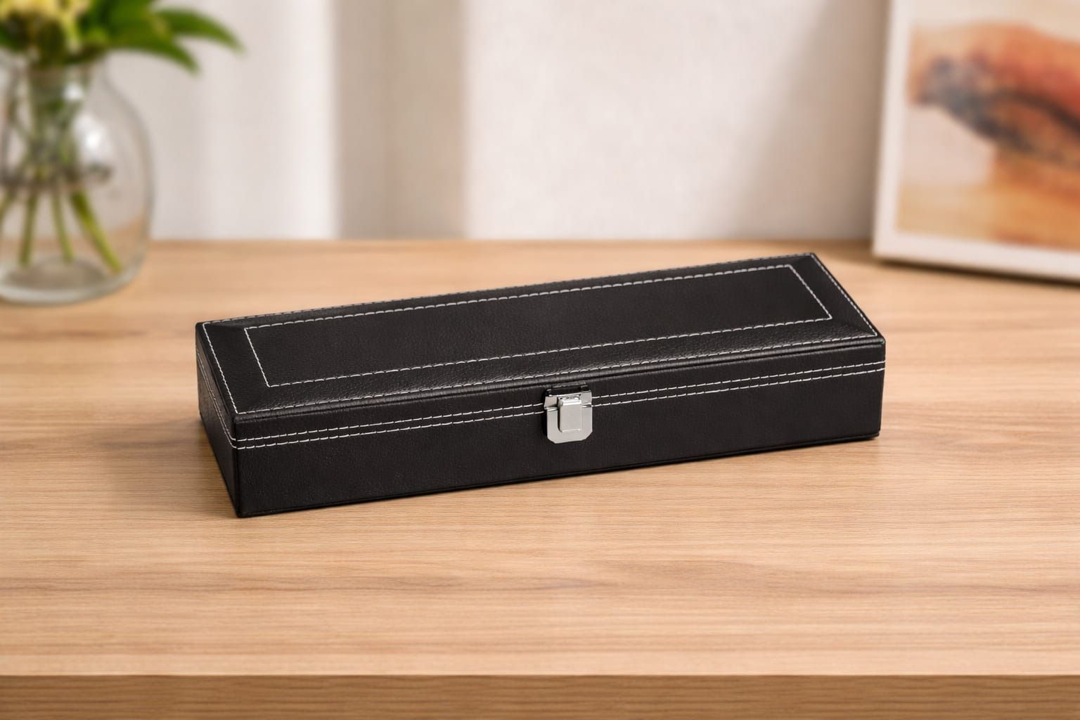 flycart Classic 6 Slot Closed Watch Organizer Watch Box-picture-1