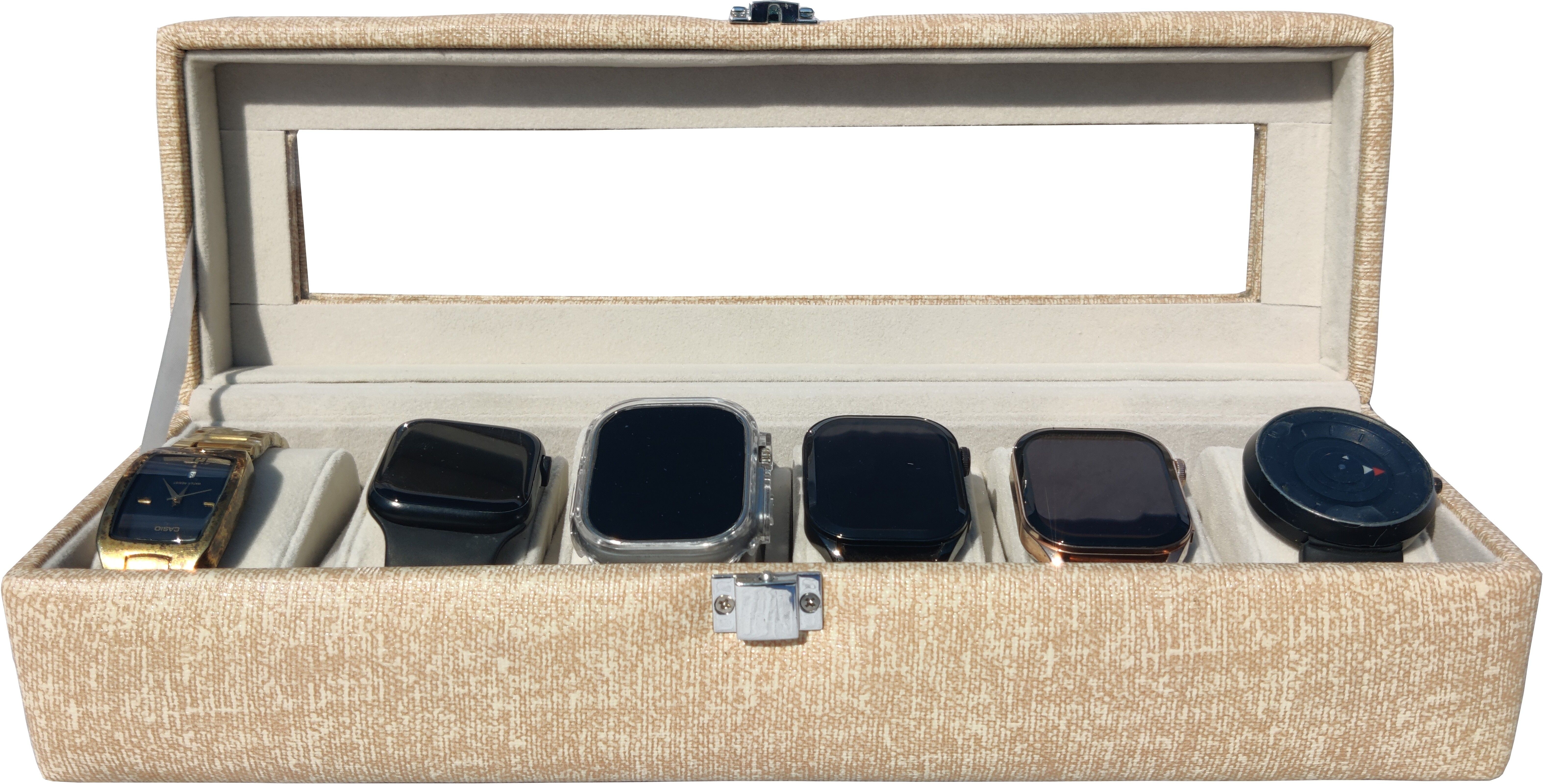 Watch Storage Box Display Case Organizer with Leather Finish Watch Box-image-14