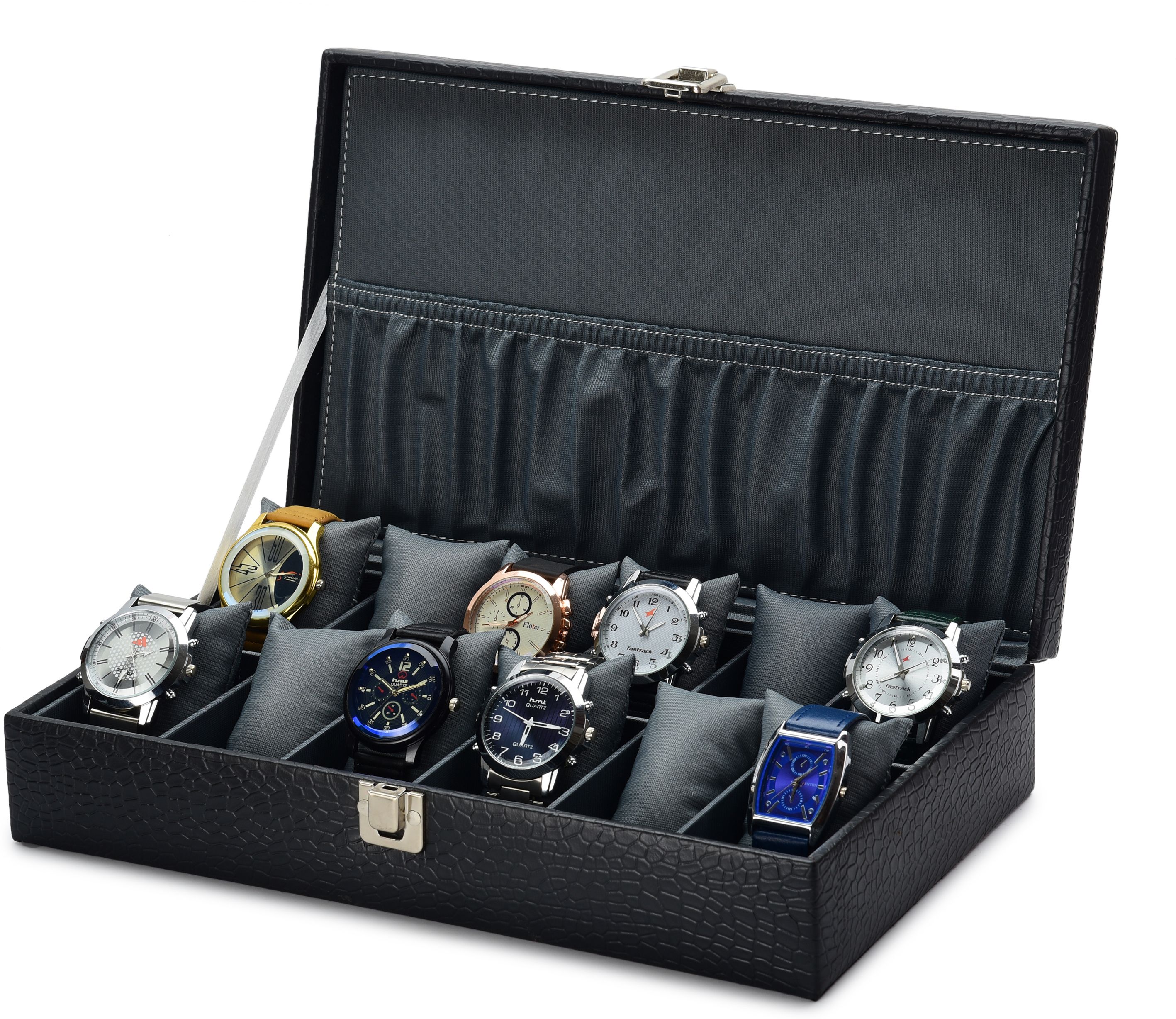 watchhut Dulcet Men's and Women's Watch Box Organiser Case in Tran Watch Box Watch Box-picture-12