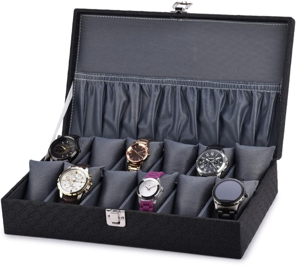 New Black Design watch box for 12 watches (WITHOUT WATCHES) Watch Box-image-37