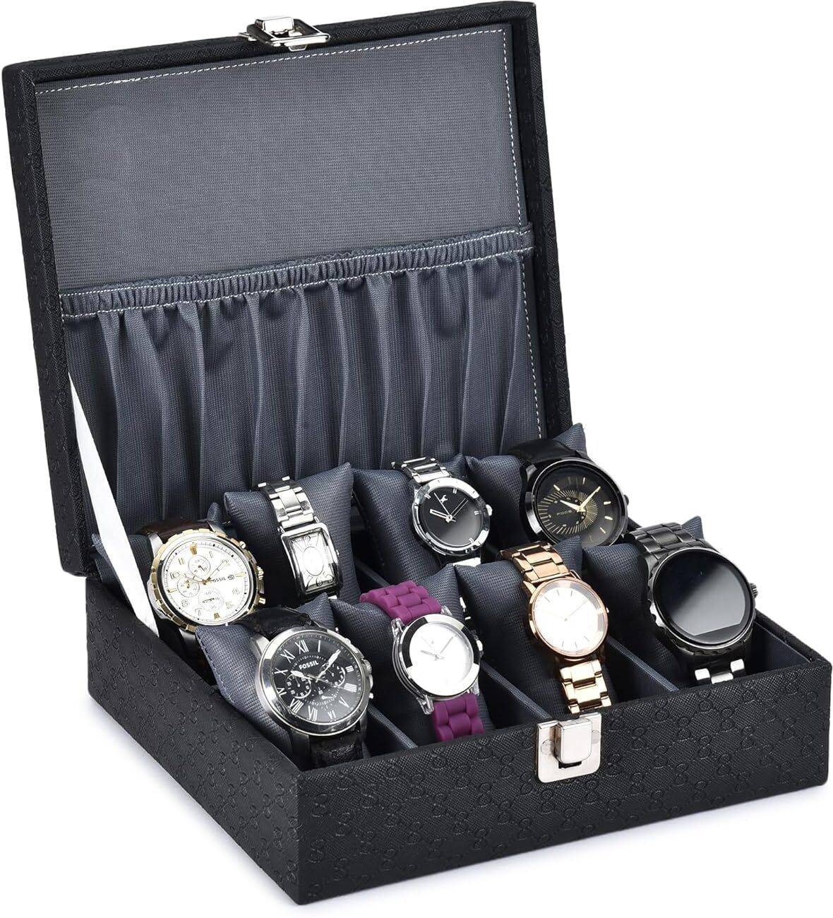 Watch Box Holder Organizer Case In 8 Slots of watches Watch Box-image-39