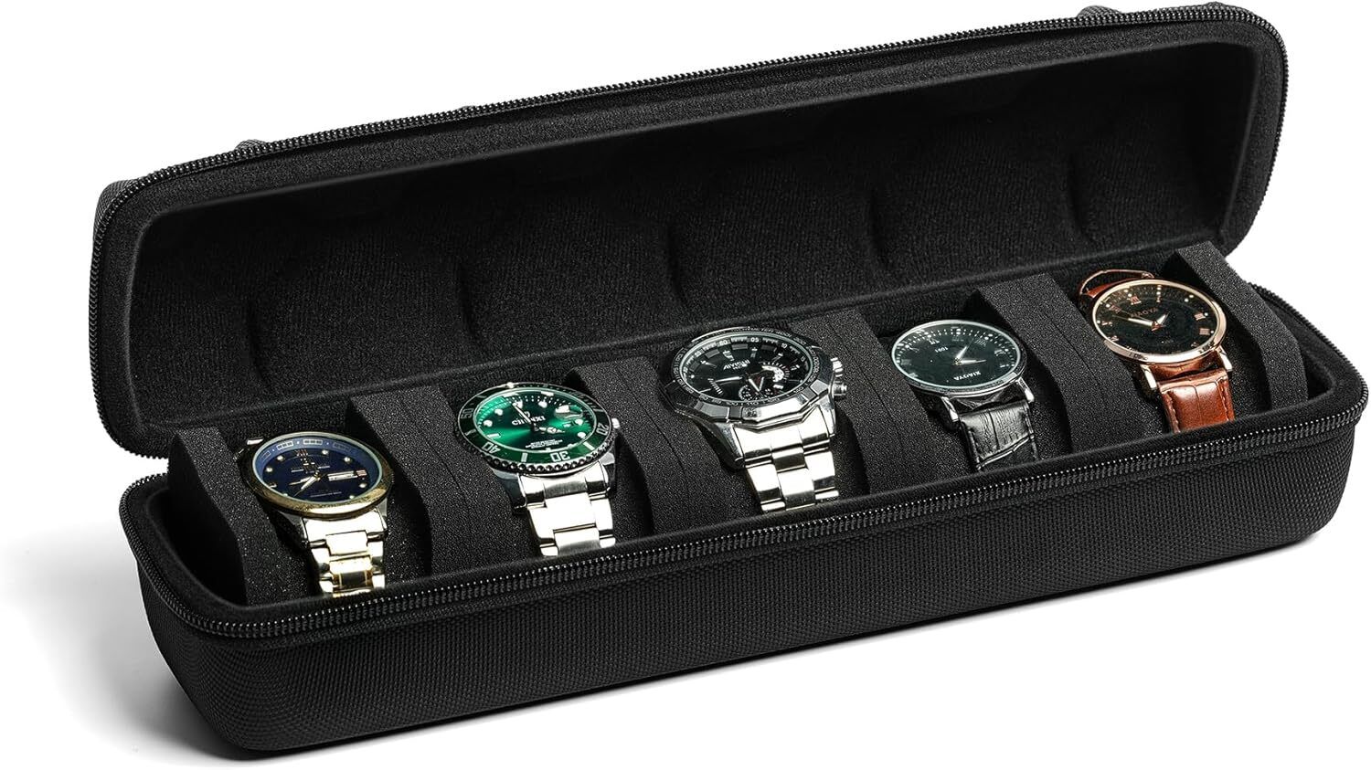Watch Travel Case, Watch Box Storage and Organizer, with anti-move watch pillow Watch Box-image-3