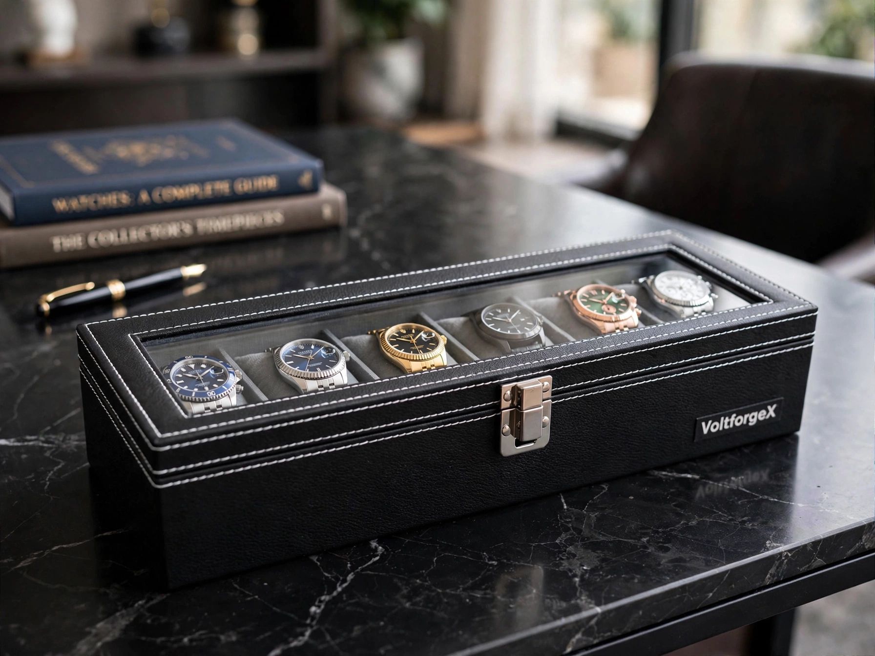 voltforgex Kaelix 6 Watch Organizer for Men Watch Box-picture-25