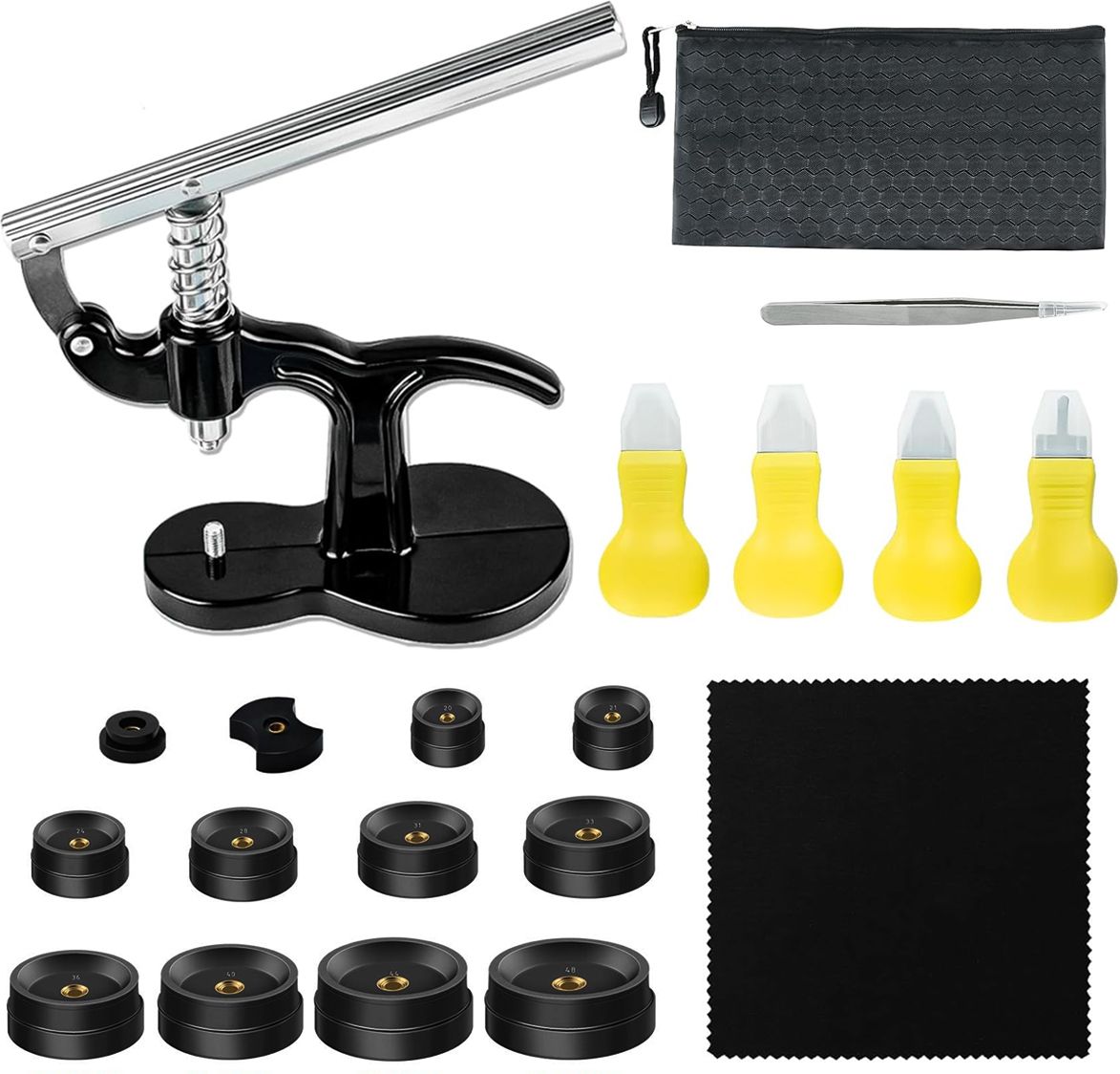SERPLEX Watch press tool kit with multiple dies case closer and crystal press set 1-piece Watch Repair Kit-image-46