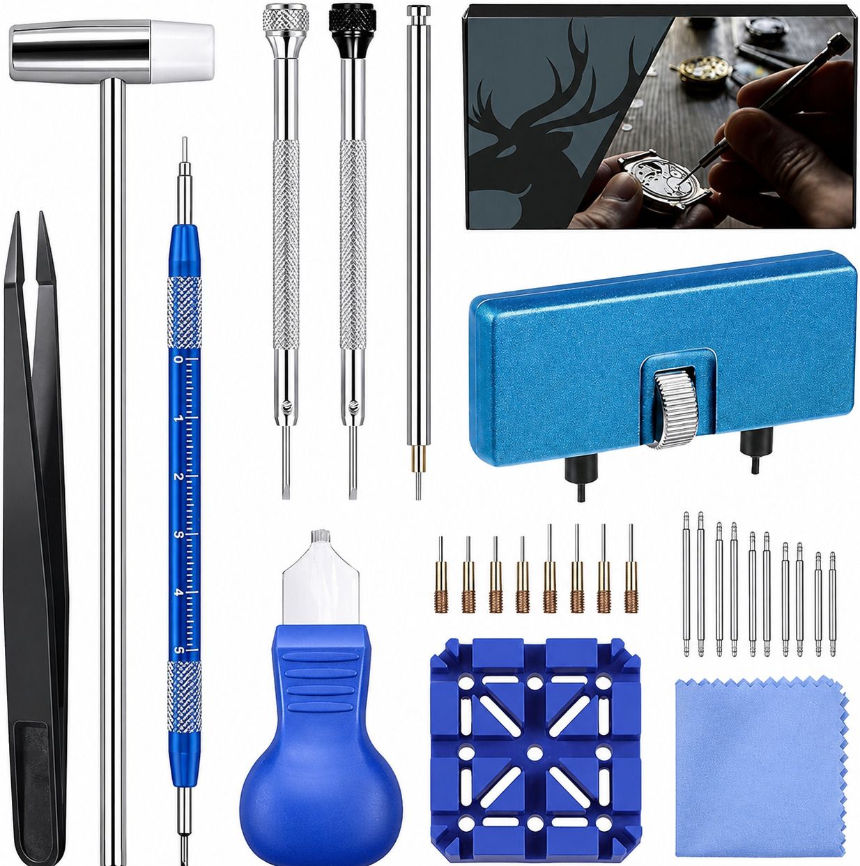 earthiq Professional Watch Repair Tool Kit - 28 Pieces 28-piece Watch Repair Kit-image-22