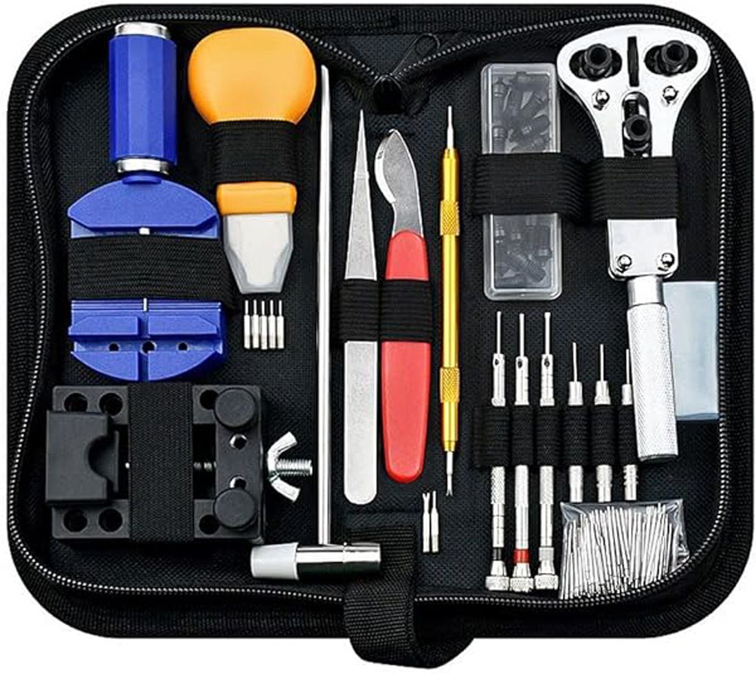 uptodateprouducts Watch Repair Tool Kit, Professional Spring Bar Tool Set, 147-piece Watch Repair Kit-image-13