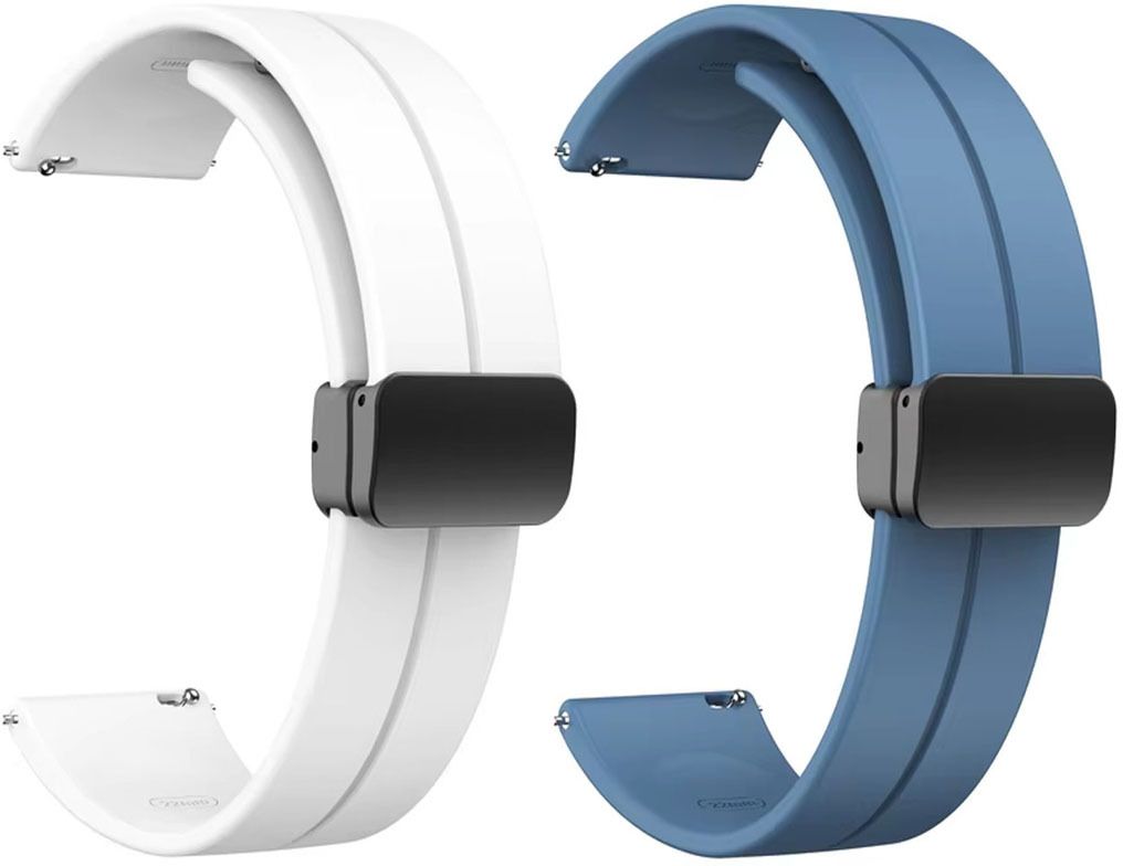 NEWMAN WHITE NEVYBLUE 22 mm Silicone Watch Strap-image-48