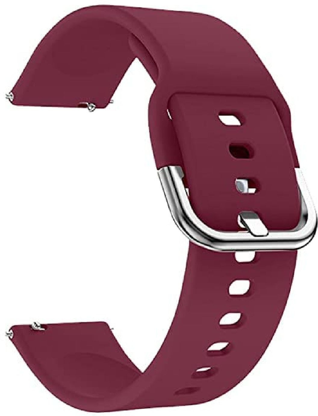 GRAF soft silicone smart watch belt strap for all 19mm watches with silver buckle 19 mm Silicone Watch Strap-image-42
