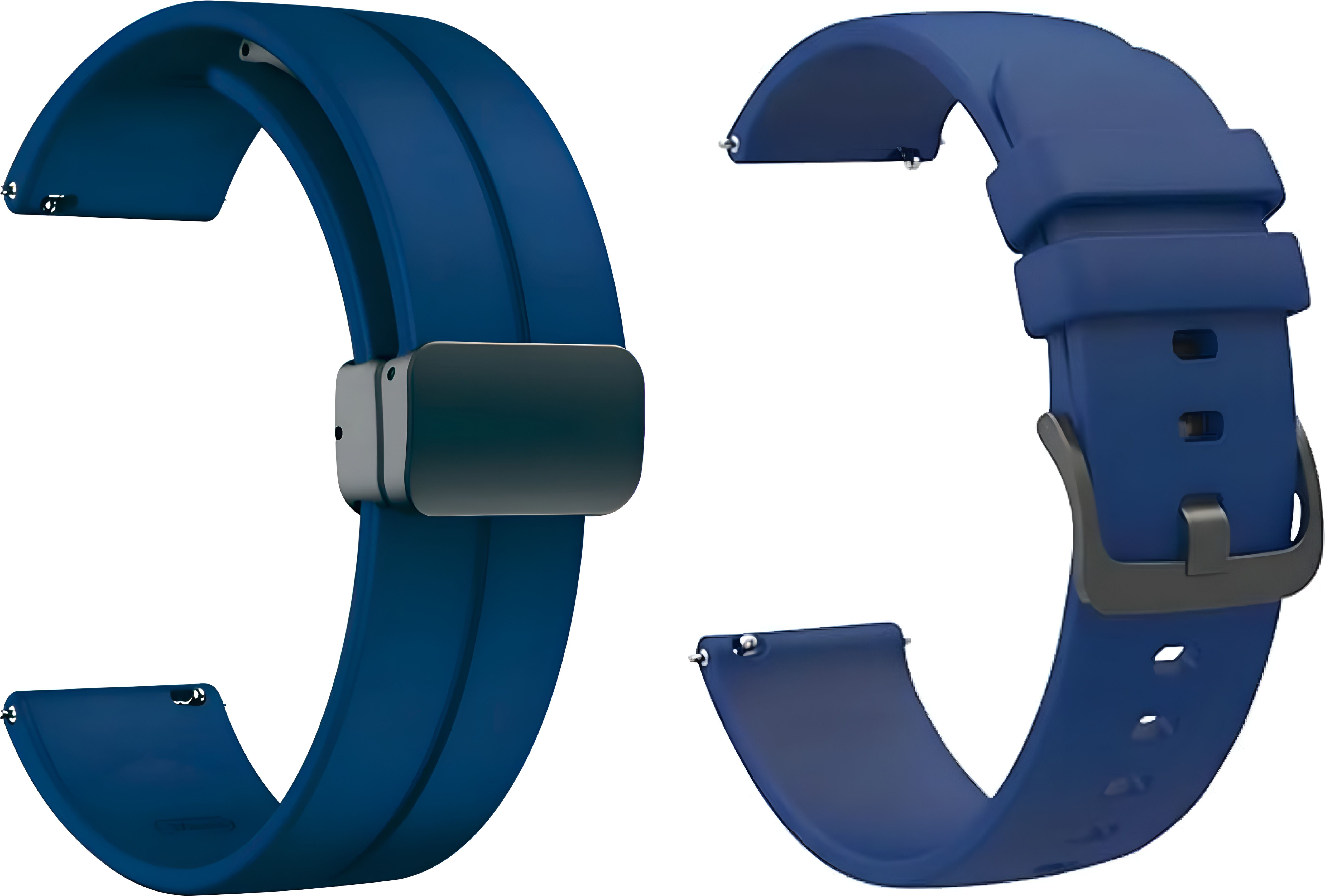 Firetook 22mm 1 Magnetic 1 Plain Premium Soft Watch 2 Strap (Compatible Fit List In Photo 22 mm Silicone Watch Strap-image-46